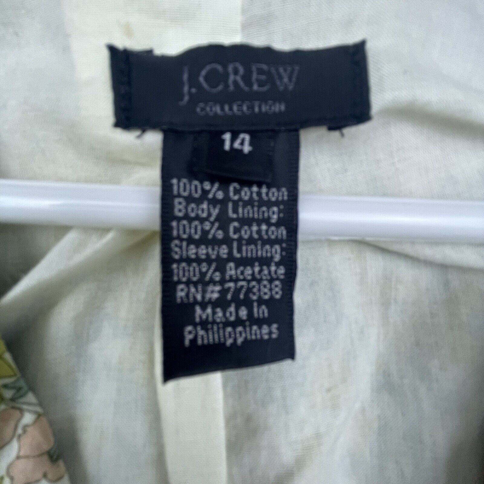 J.Crew Vintage J Crew Collection Blazer Womens 14 Boho Cottage Size XL / US 12-14 / IT 48-50 - 3 Thumbnail