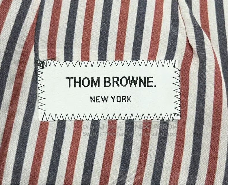 Thom Browne Thom Browne Navy Fringed Anchor Gold Button Casual 3/4 Bla Size 39" - 4 Thumbnail