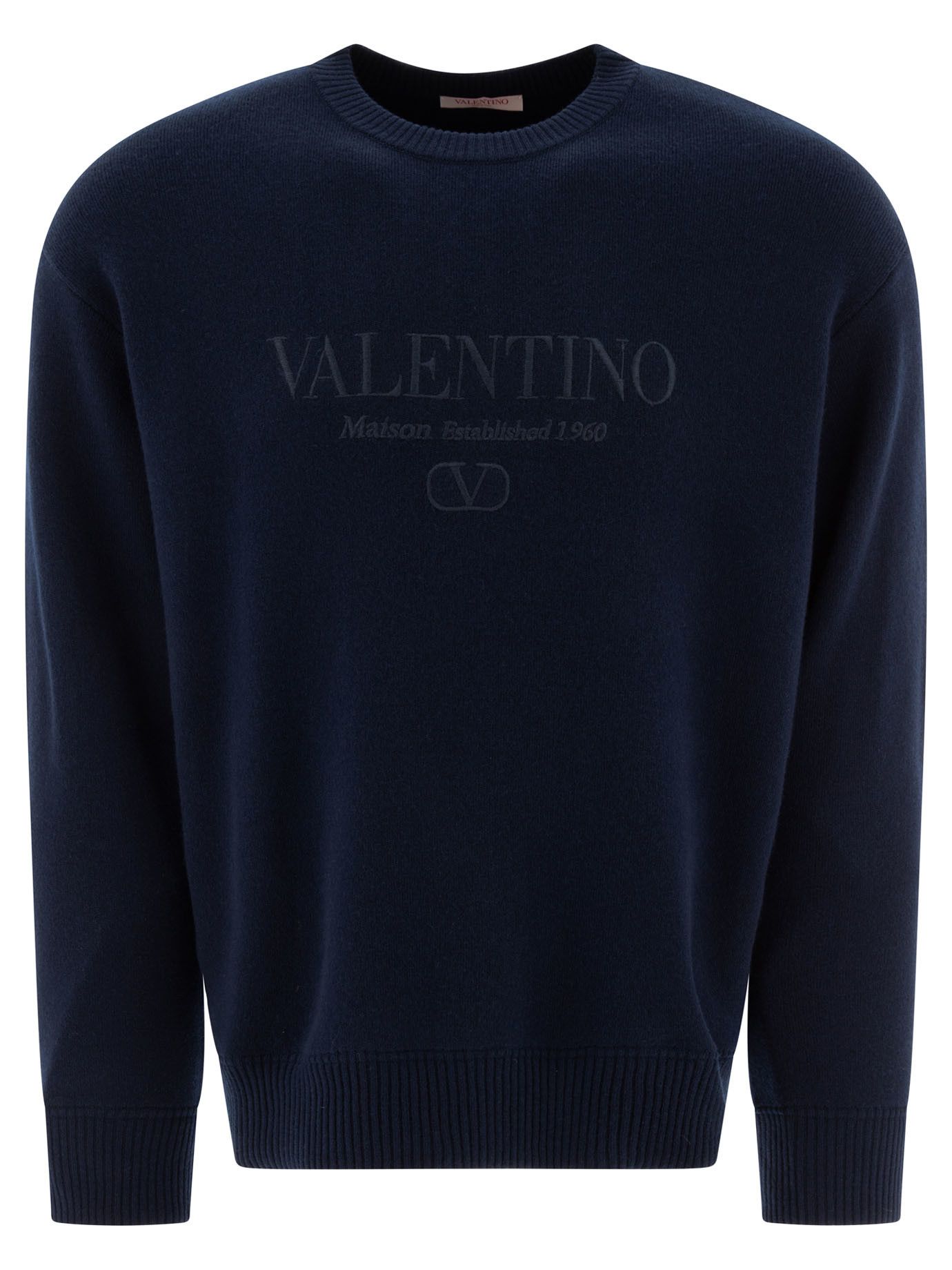 Valentino Wool Sweater With Valentino Embroidery Size US M / EU 48-50 / 2 - 1 Thumbnail