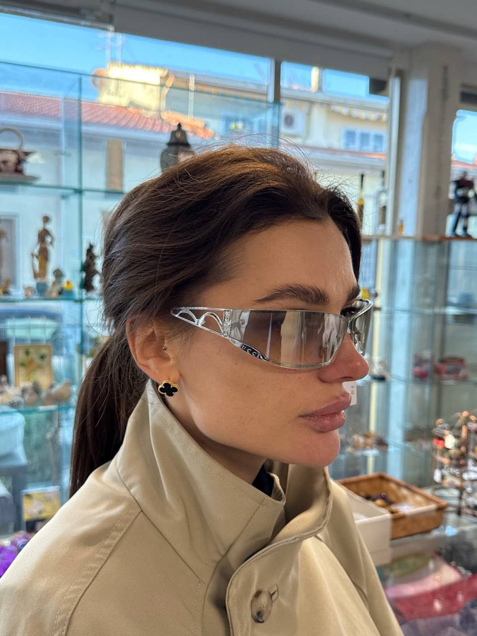 Gucci Vintage Gucci frame silver sunglasses y2k rare Size ONE SIZE - 1 Thumbnail