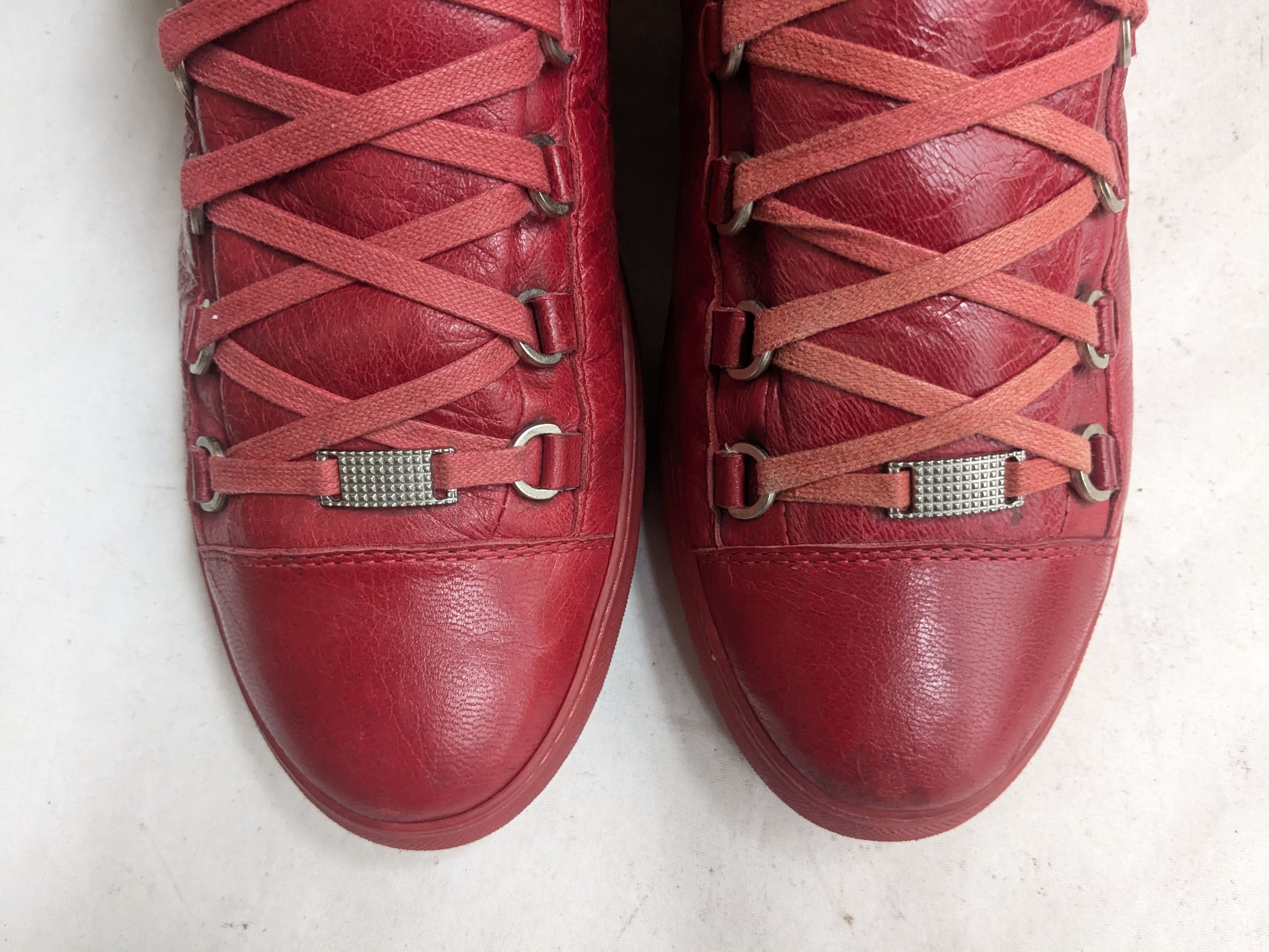 Balenciaga Balenciaga Arena Red 11 Leather High Tops Size US 11 / EU 44 - 6 Thumbnail