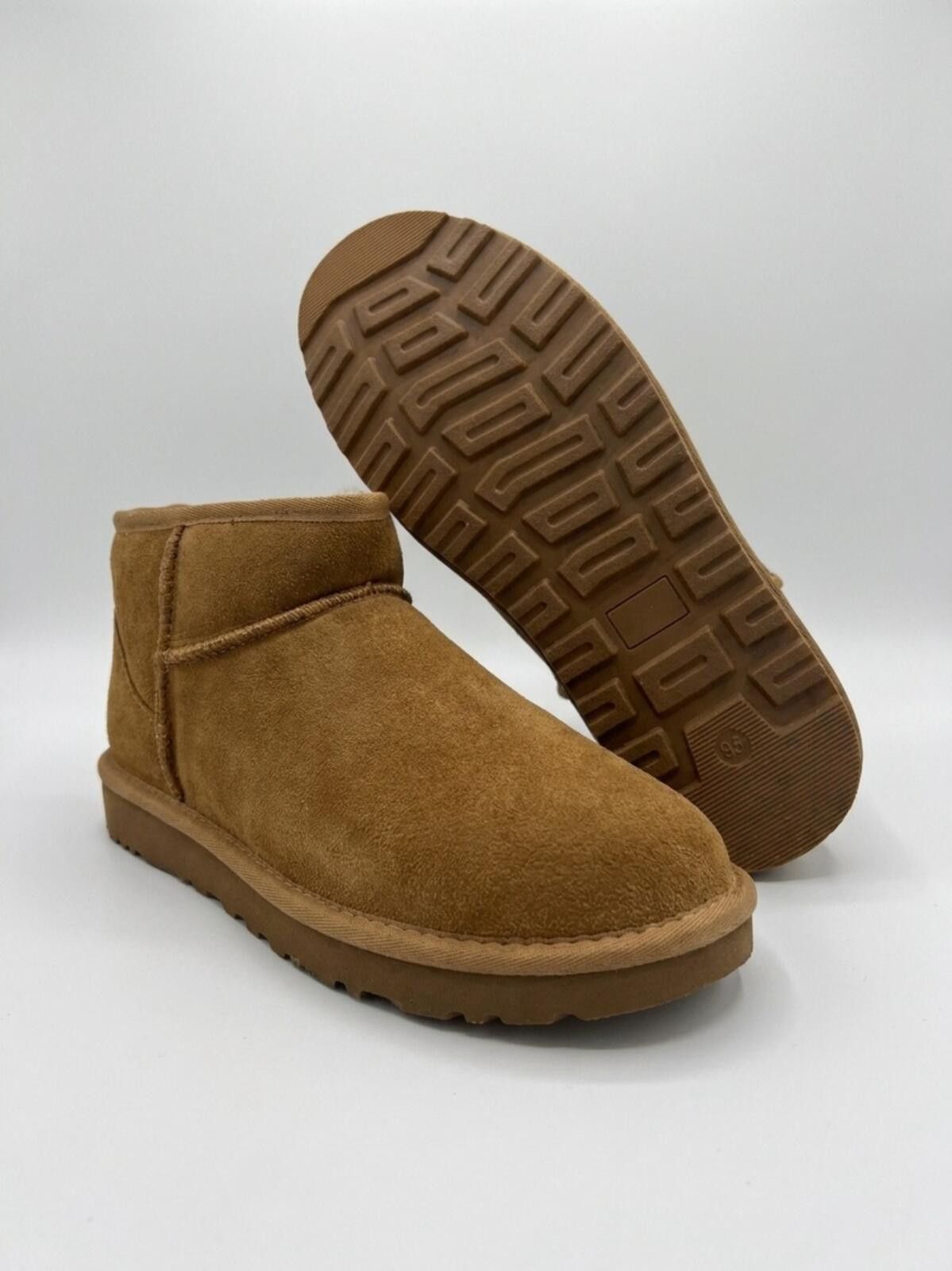 Mario Bruni Men's Short Suede Winter Boot - Chestnut Size US 9.5 / EU 42-43 - 1 Thumbnail