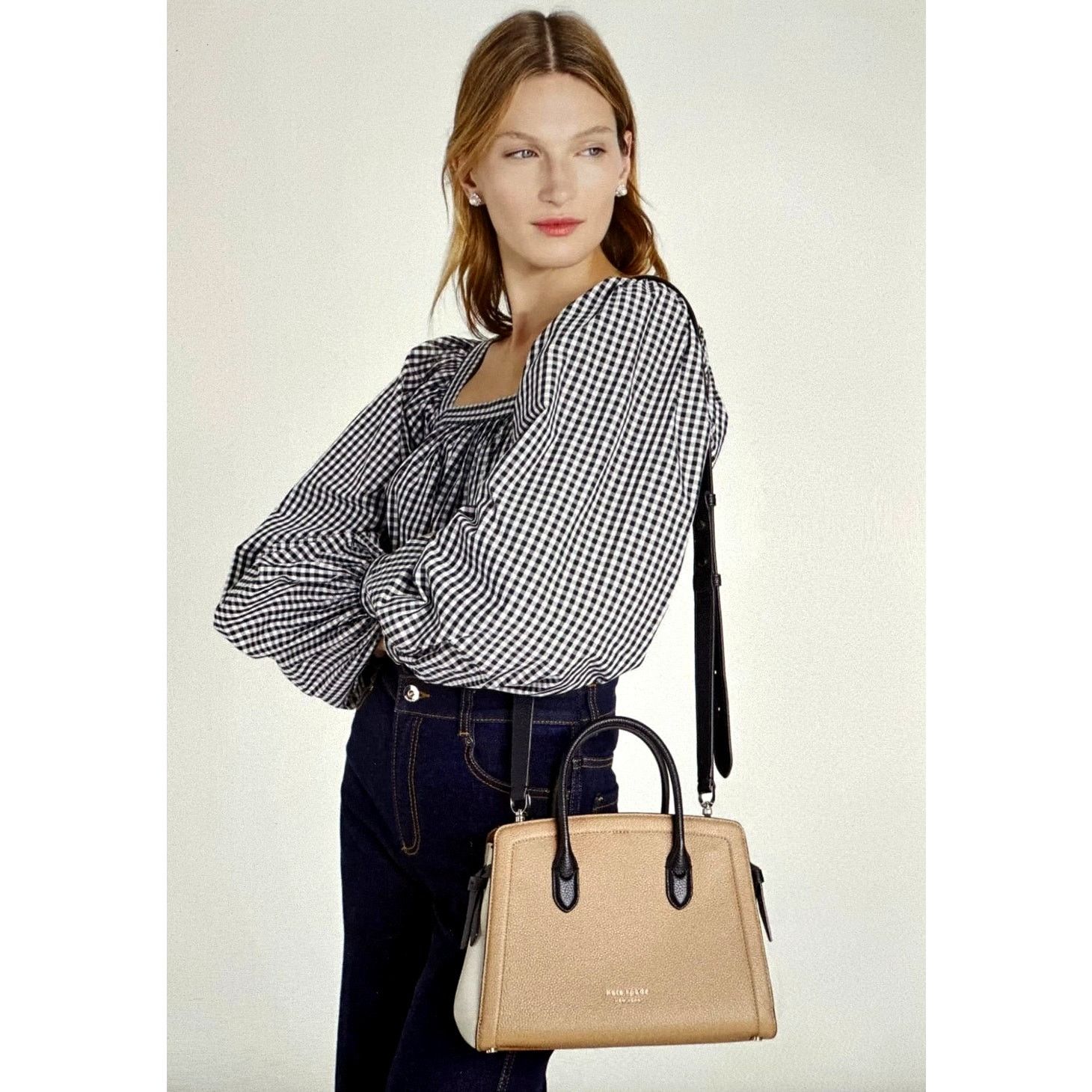 Kate Spade Kate Spade Knott Colorblock Leather Satchel Kraft Paper Size ONE SIZE - 10 Thumbnail