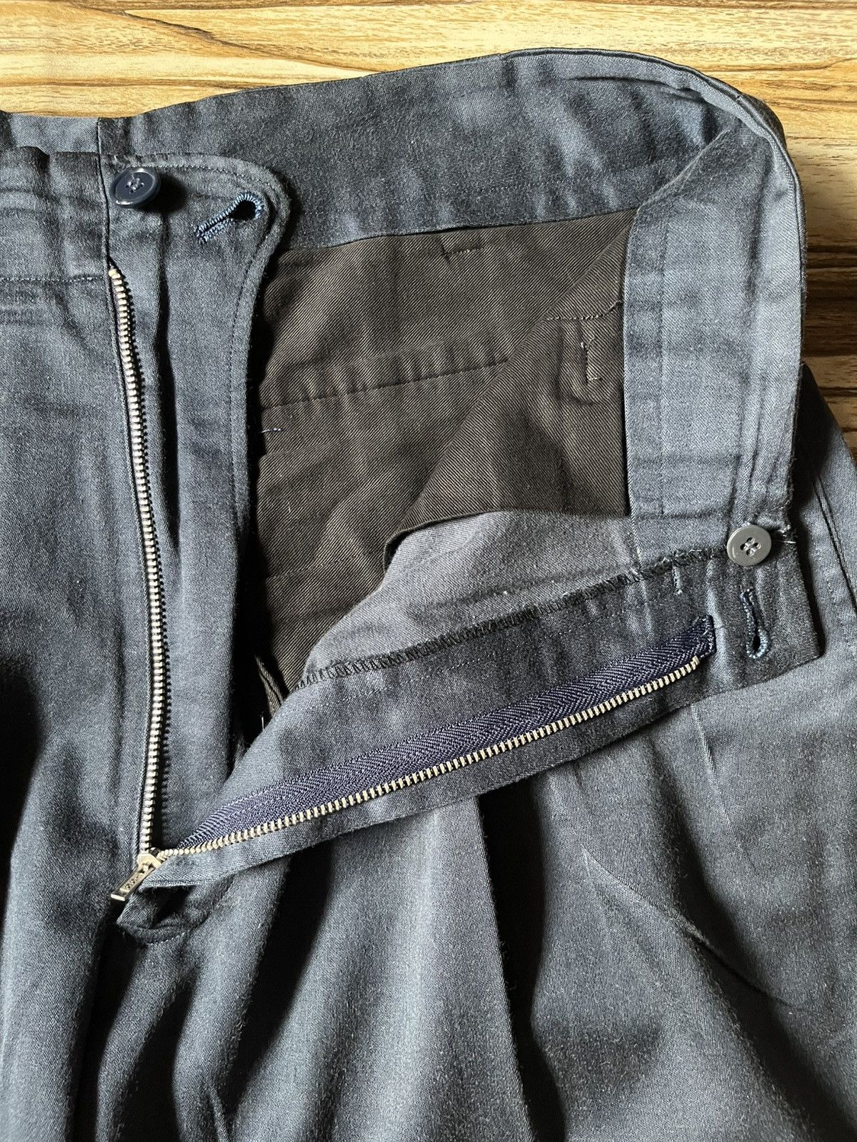 Japanese Brand Satchmo Pleated Gabardine Pant in Navy Size US 37 - 8 Thumbnail