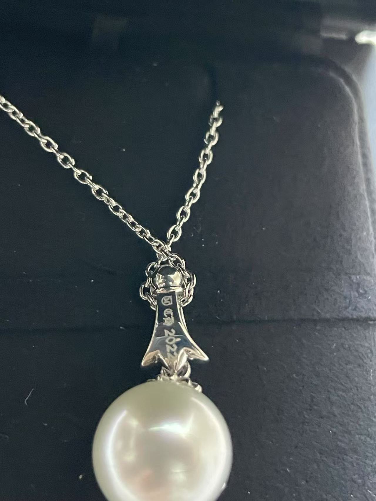 Chrome Hearts Chrome Hearts Mikimoto 18K White Gold Cross Pearl Necklace Size ONE SIZE - 8 Thumbnail
