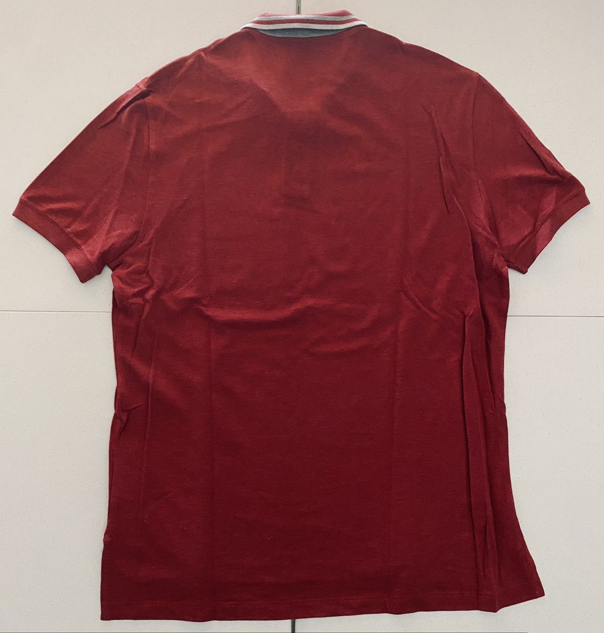 Brunello Cucinelli Brunello Cucinelli berry/grey trim reg fit 2btn polo nwot Size US L / EU 52-54 / 3 - 4 Thumbnail