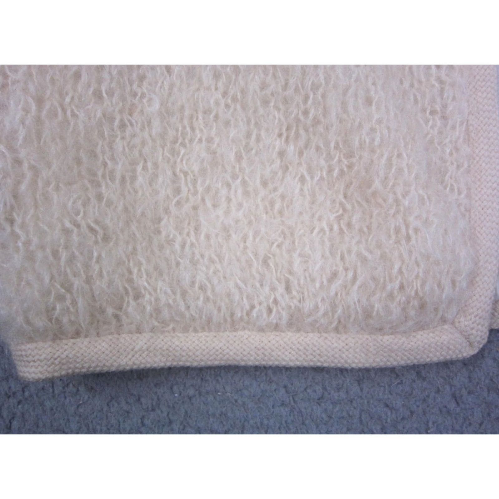 Vintage VINTAGE Creme Mohair Cardigan Womens XL Boucle Knit Open Front 70s Sweater Size XL / US 12-14 / IT 48-50 - 3 Thumbnail