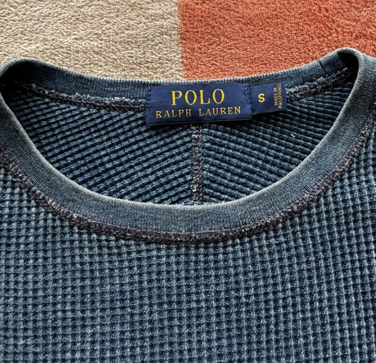 Polo Ralph Lauren Ralph Lauren Polo Waffle Knit Long Sleeve Thick Tee K22 Size US S / EU 44-46 / 1 - 2 Thumbnail