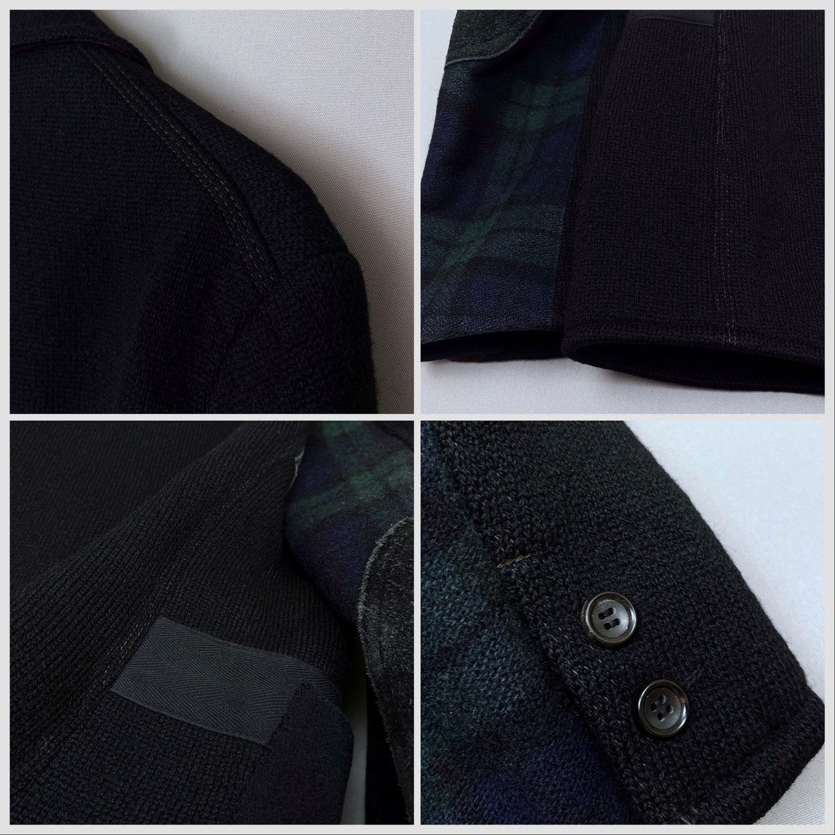 Comme des Garcons × Comme des Garcons Homme Plus × Junya Watanabe 🔥RUNWAY 2011 JUNYA WATANABE WOOL PANELED JACKET Size US L / EU 52-54 / 3 - 6 Thumbnail