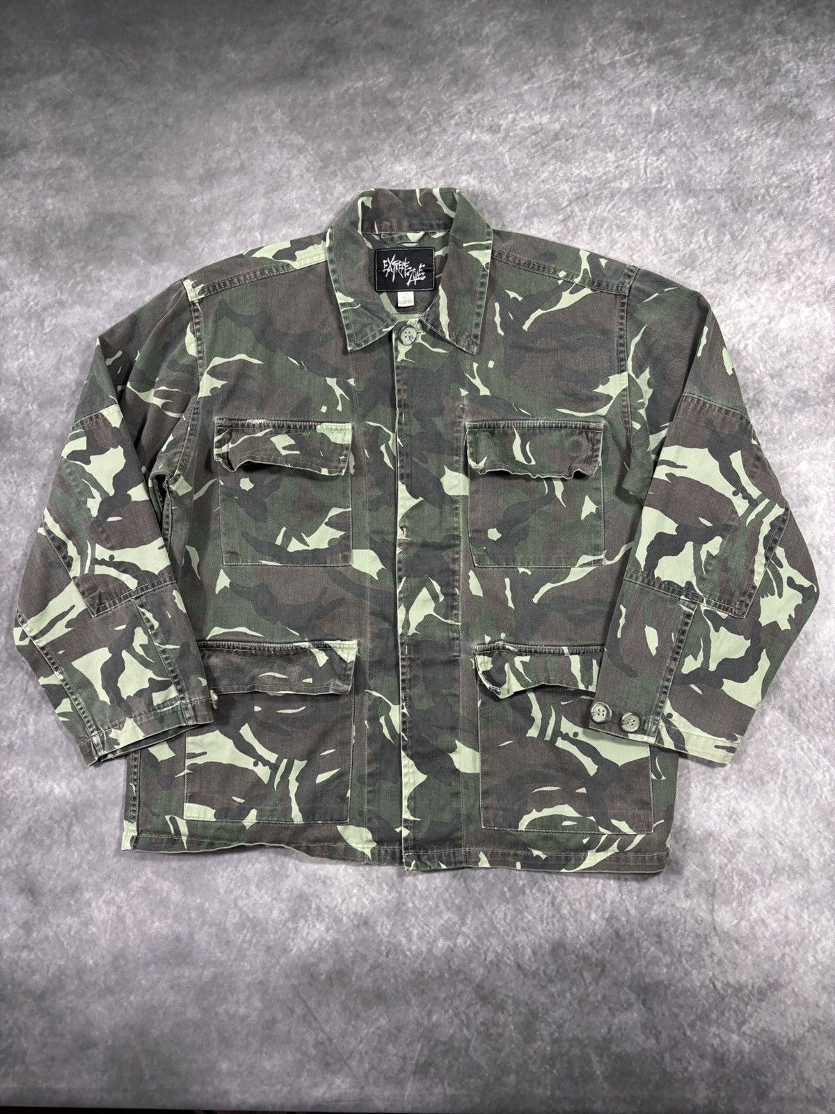 Vintage Vintage Military Chore Coat Camo 4 Pocket 90s Canvas Jacket Size US XS / EU 42 / 0 - 2 Thumbnail