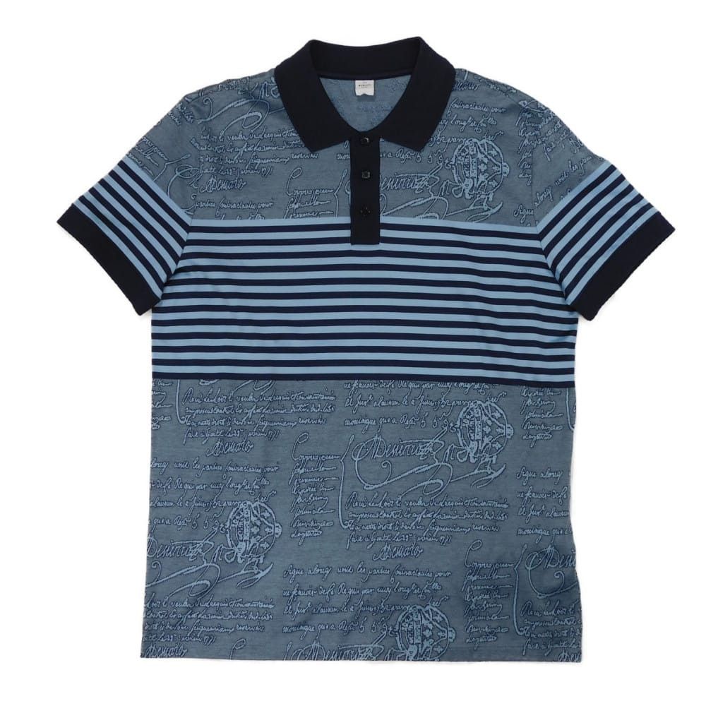Berluti Berluti Berluti Scritto Cotton Polo Shirt Textile Tops R19JPS44JAEP DUTY FREE for USA Size ONE SIZE - 1 Thumbnail