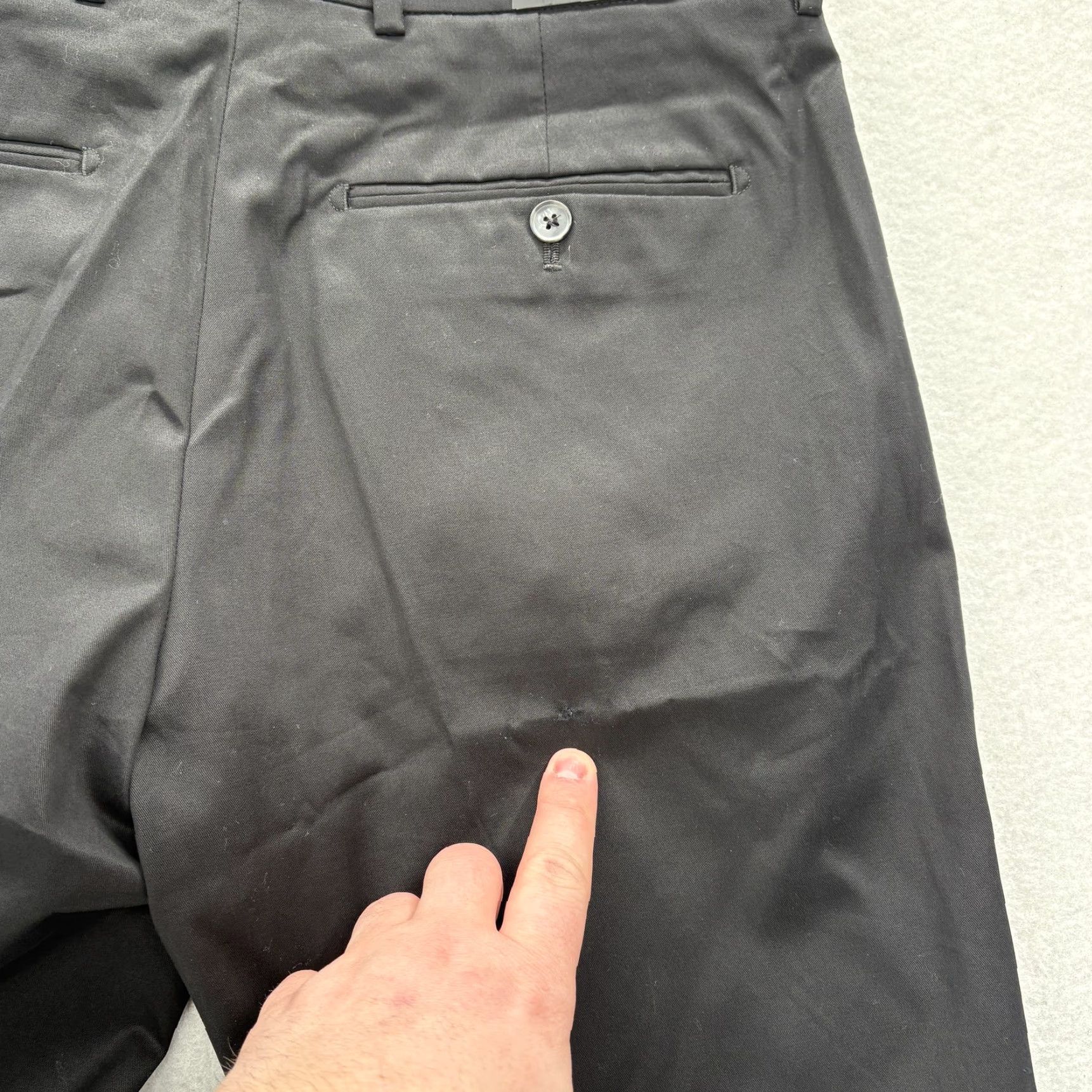 Express Express Design Studio Director Dress Pants Mens 32x32 Black Stretch Herringbone Size US 32 / EU 48 - 4 Thumbnail
