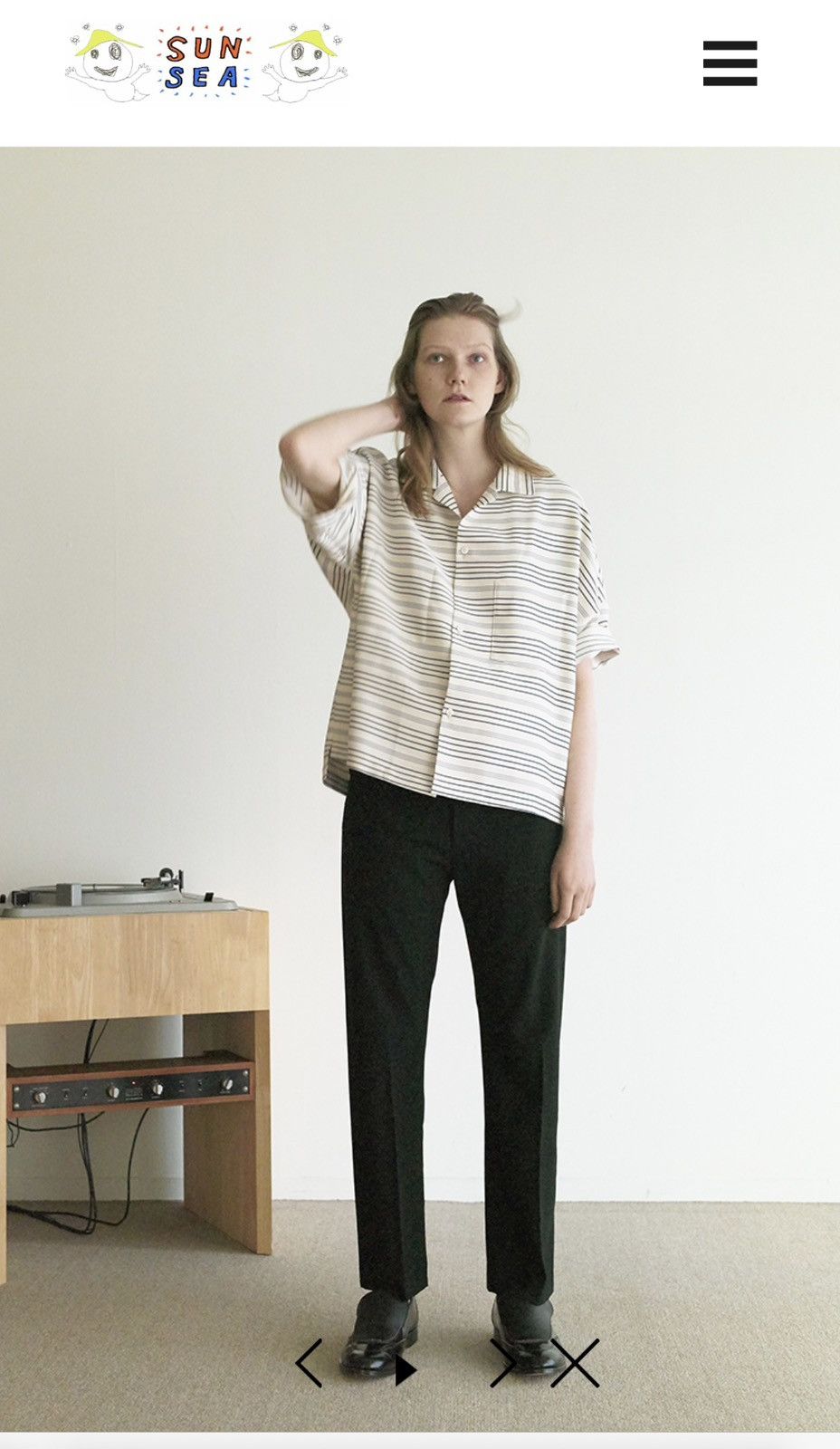 SUNSEA Sunsea border stripe shirt Size US L / EU 52-54 / 3 - 7 Thumbnail