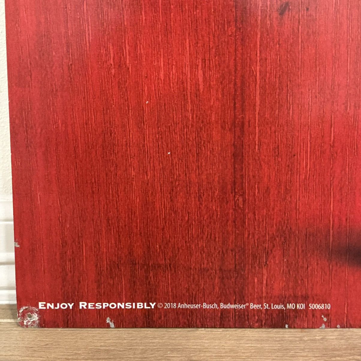 Budweiser × Vintage 2018 Budweiser Beer Drinking Songs 32x22in Tin Metal Sign Size ONE SIZE - 3 Thumbnail