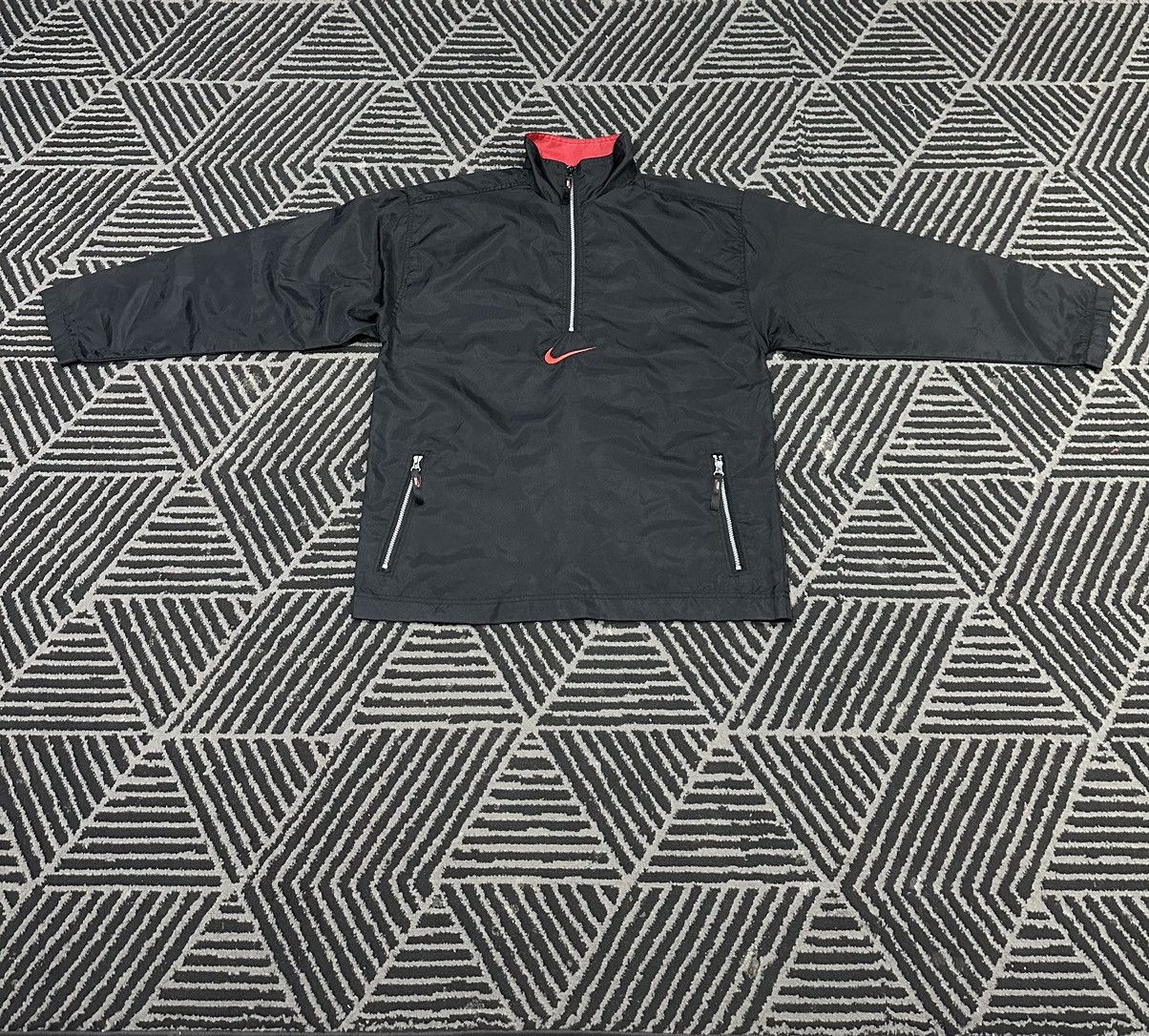 Nike × Vintage Vintage 90s NIKE Swoosh Center Embroidery Half Zip Jacket Size US M / EU 48-50 / 2 - 2 Thumbnail