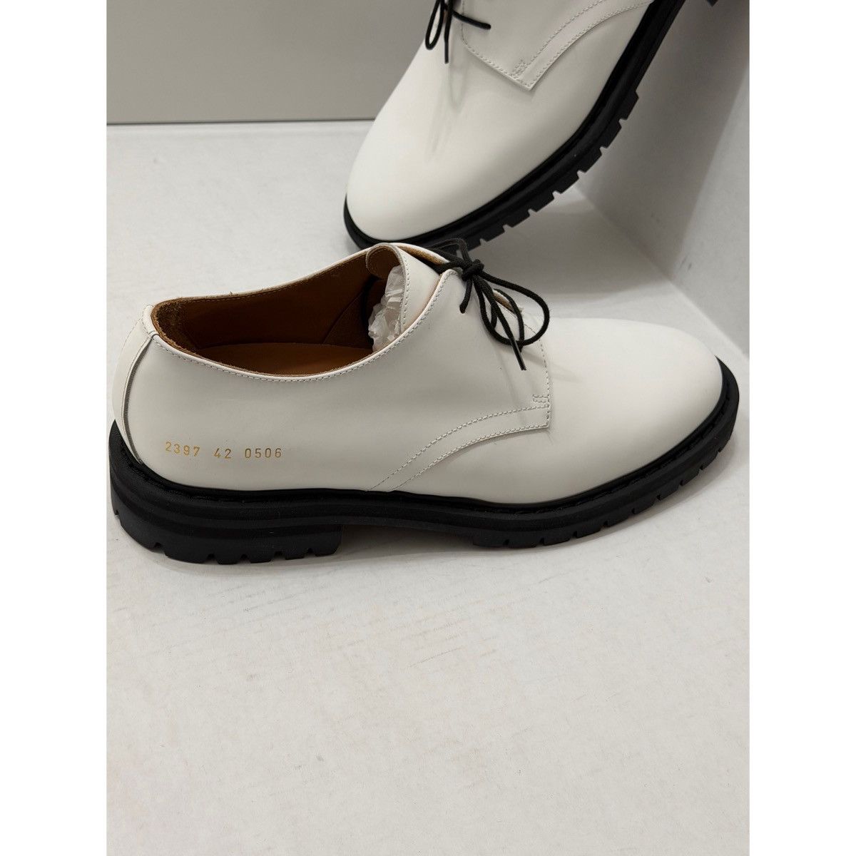 Common Projects COMMON PROJECTS WHITE OFFICER DERBY SHOES Size US 9 / EU 42 - 22 Thumbnail