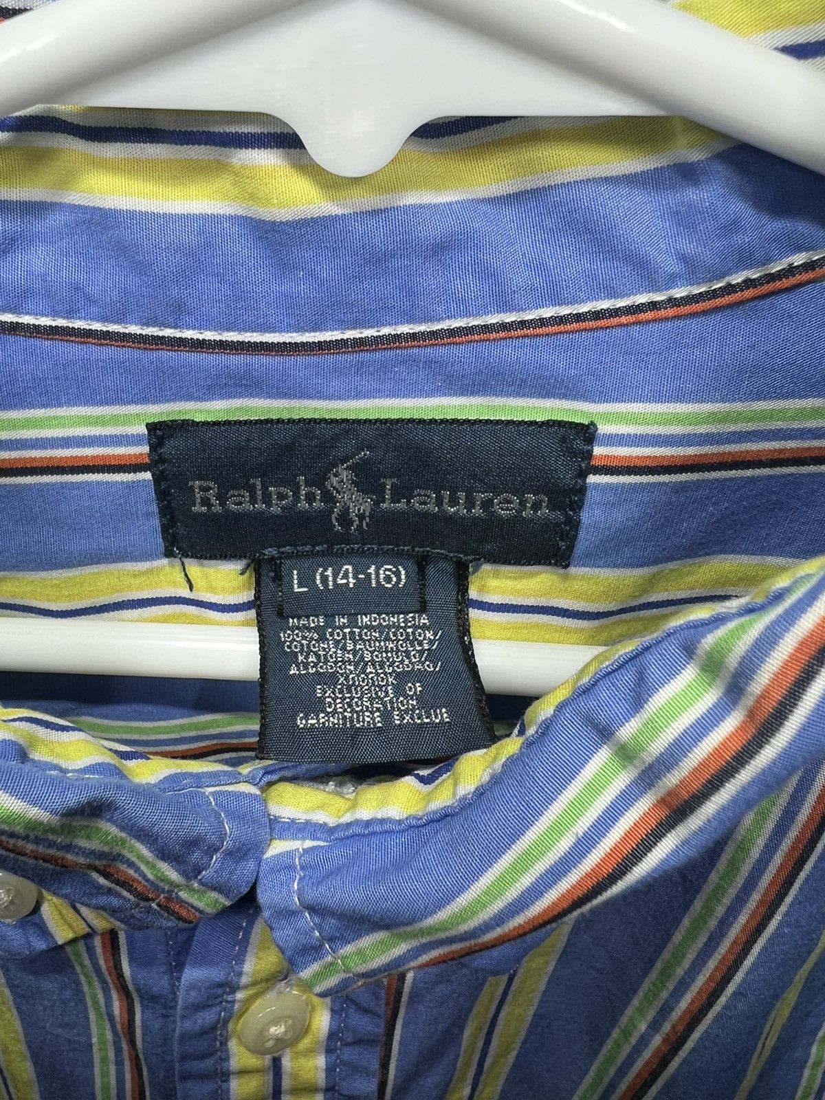 Polo Ralph Lauren Polo Ralph Lauren Boy’s Yellow & Blue Stripes Sz L (14-16) Size US XS / EU 42 / 0 - 4 Thumbnail