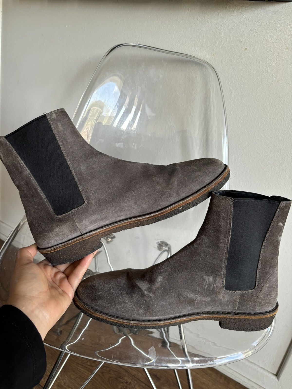 Yves Saint Laurent Gray Chelsea Size US 9 / EU 42 - 3 Thumbnail
