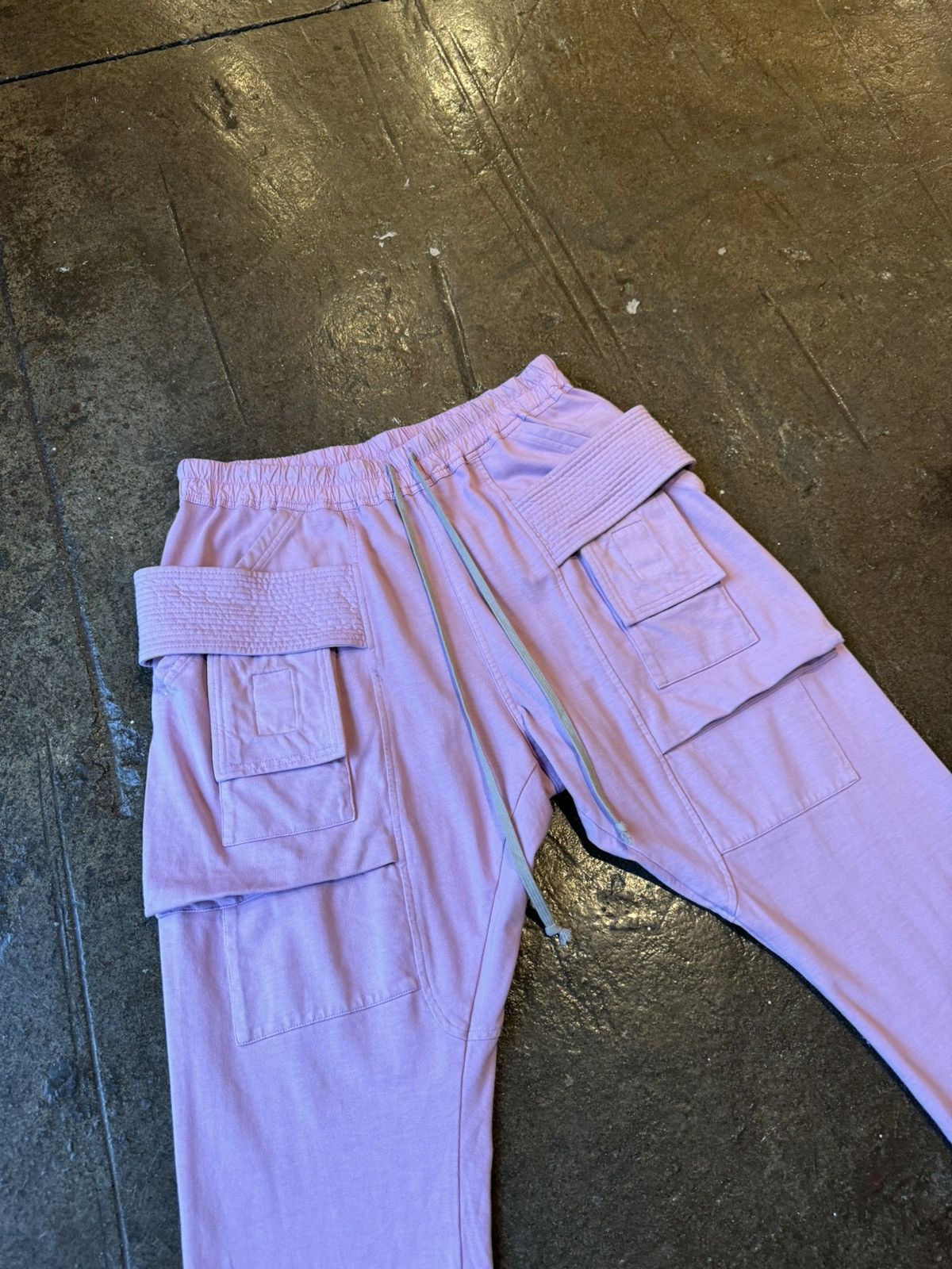 Rick Owens Drkshdw Rick Owens DRKSHDW Creatch Cargo Drawstring Pants Pink Size US 36 / EU 52 - 6 Thumbnail