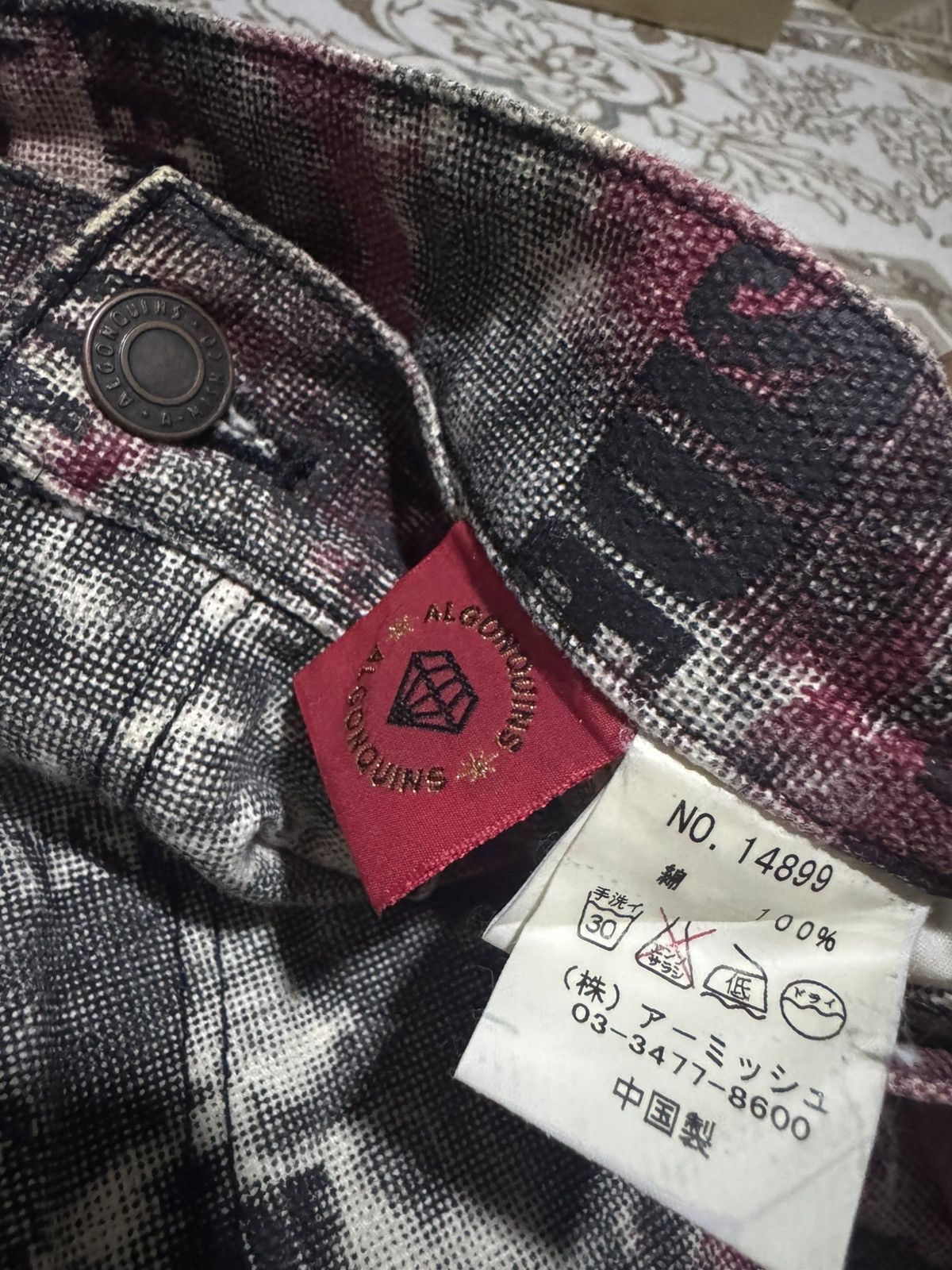 Jean Paul Gaultier Y2K 🔥 Algonquins Wording Punk Not Dead Tie Dye Flare Jeans Size US 28 / EU 44 - 5 Thumbnail