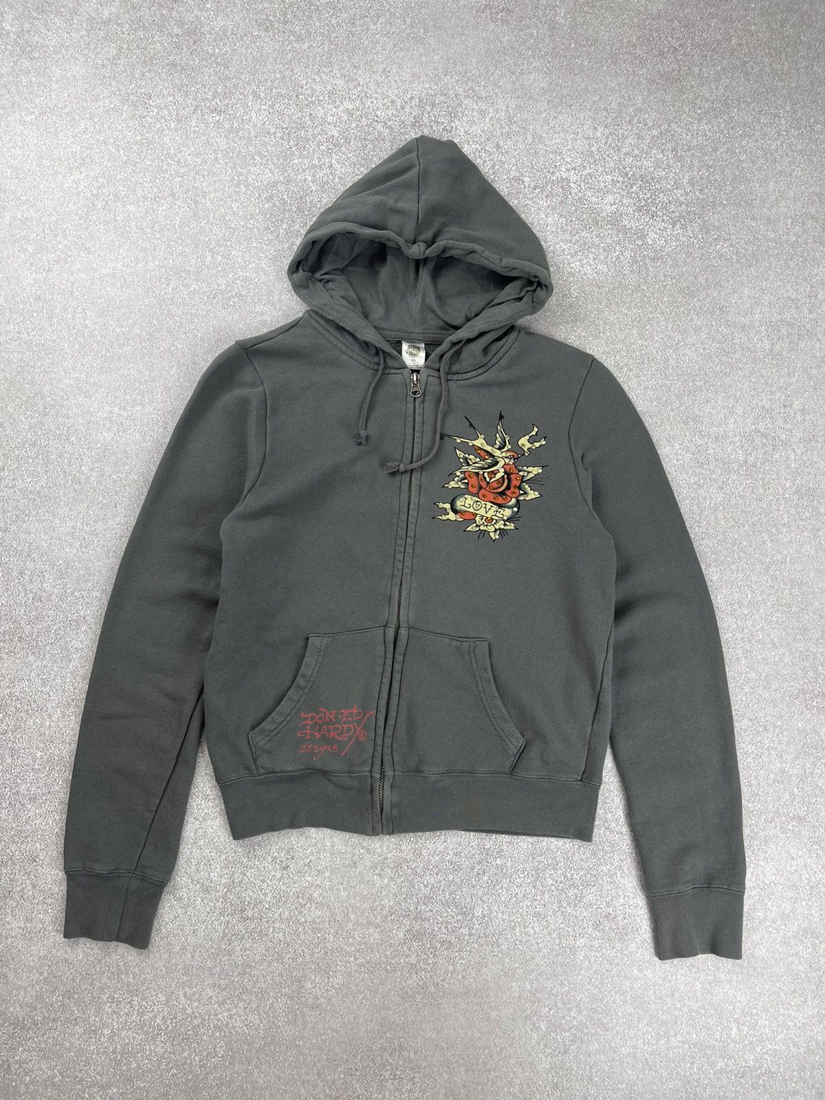 Christian Audigier × Ed Hardy × Vintage Vintage Y2k Ed Hardy by Christian Audigier Hoodie Japan Size M / US 6-8 / IT 42-44 - 1 Thumbnail