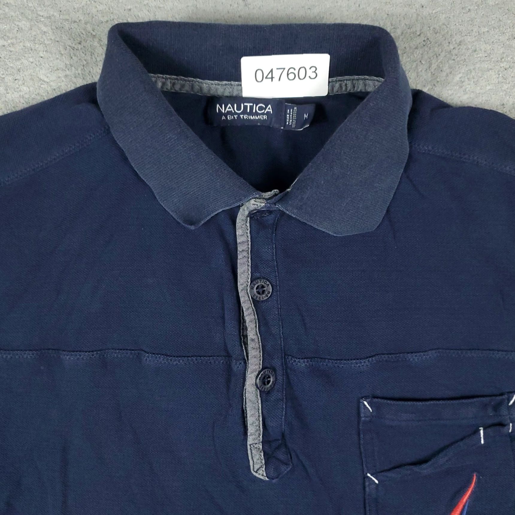Nautica Nautica Polo Shirt Adult Medium Blue Solid Short Sleeve Casual Mens Size US M / EU 48-50 / 2 - 2 Thumbnail