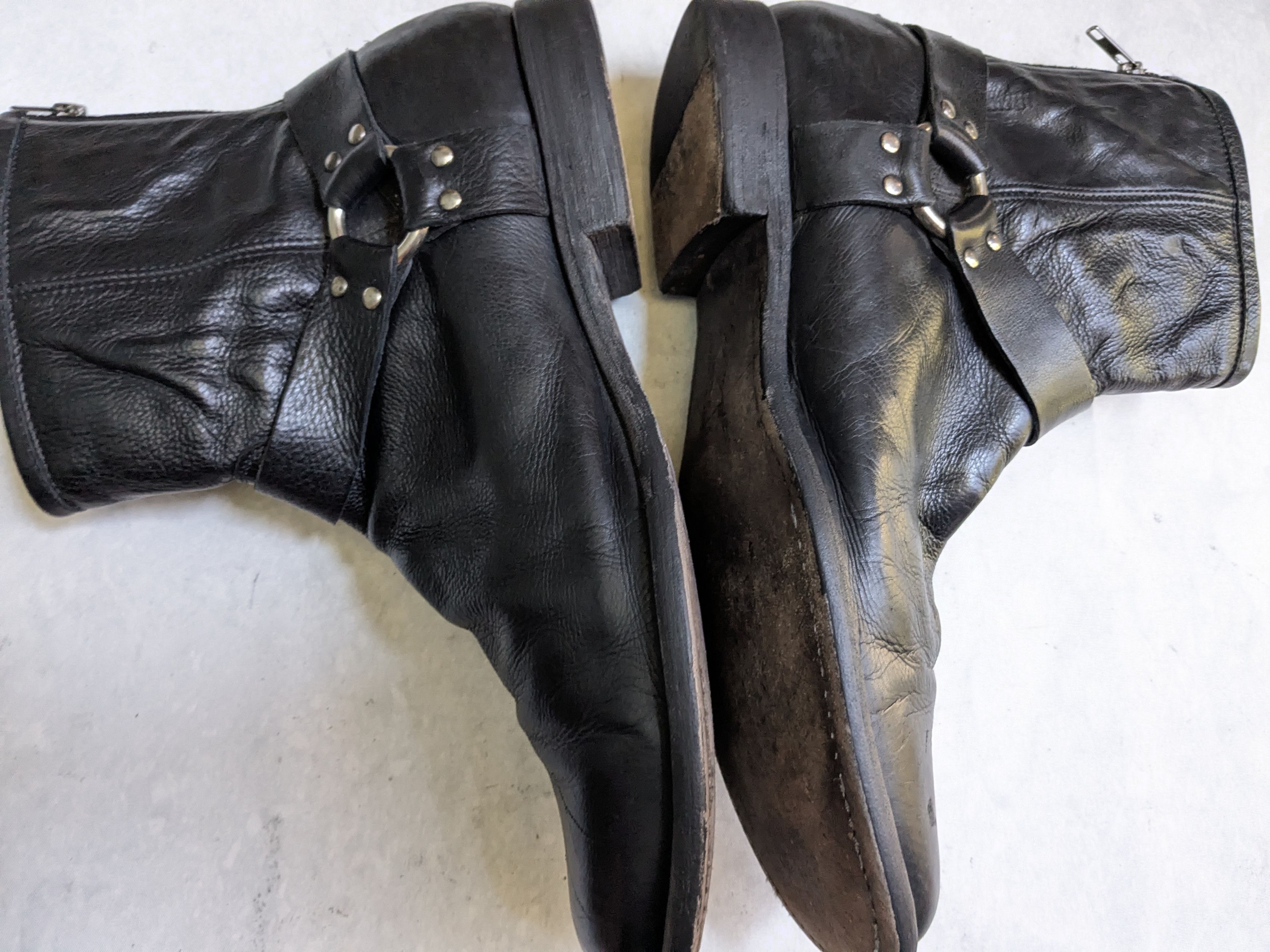 Frye Frye Harness Boots Black 13 D Leather Buckle Size US 13 / EU 46 - 14 Thumbnail
