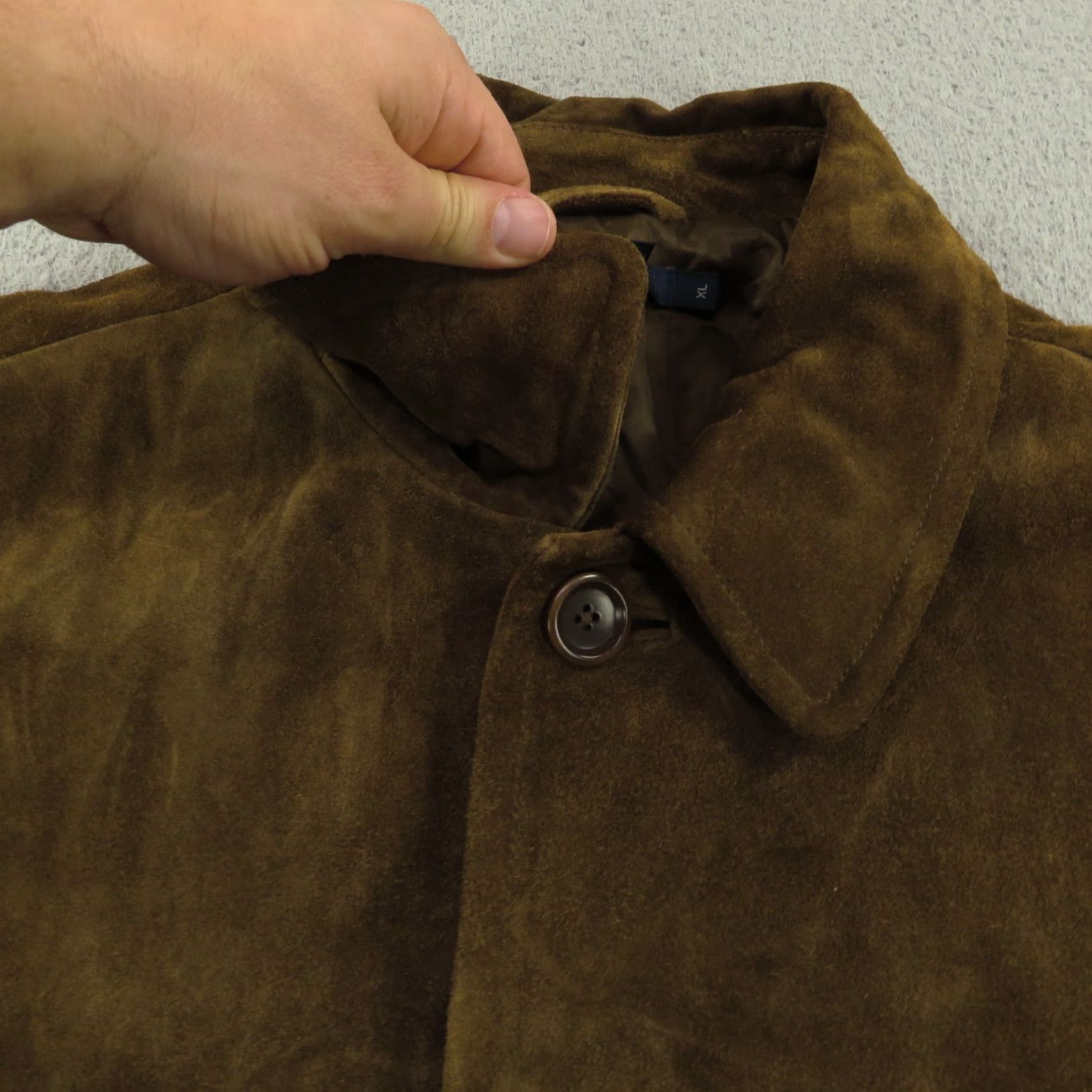 J.Crew VINTAGE J.CREW Leather Jacket XL Mens Chocolate Brown Suede Heavyweight Chore Coat Towne Jacket Size US XL / EU 56 / 4 - 5 Thumbnail