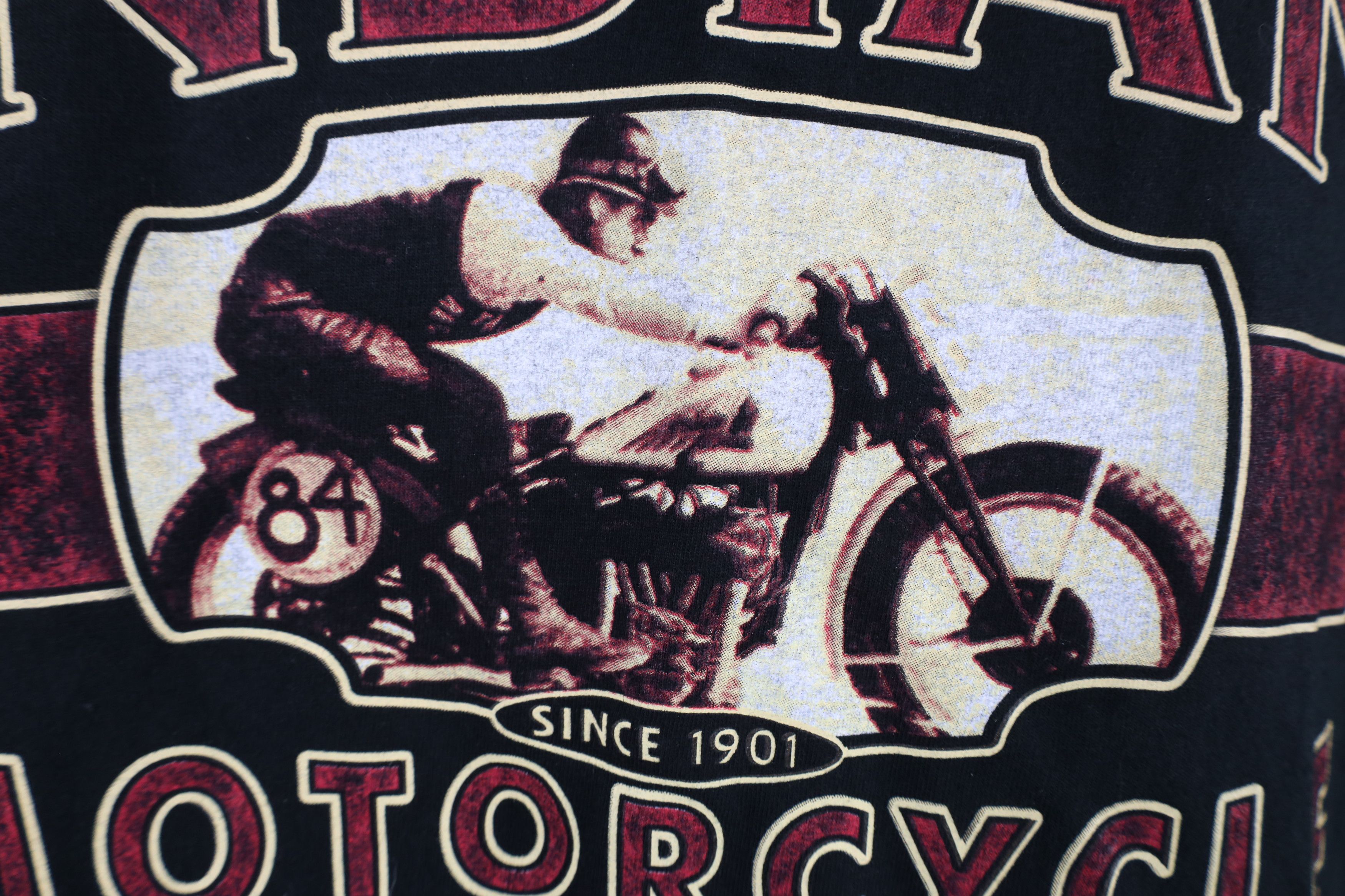 Vintage Vintage 90s Worlds Finest Indian Motorcycle T-Shirt Black Size US M / EU 48-50 / 2 - 5 Thumbnail