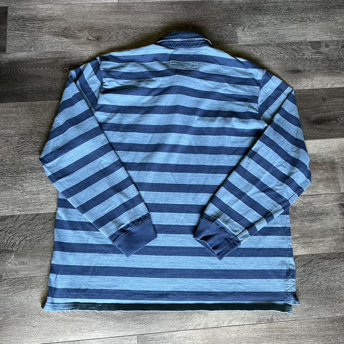 L.L. Bean Vintage L.L. Bean Lakewashed Longsleeve Rugby Striped Shirt Size US XL / EU 56 / 4 - 2 Thumbnail