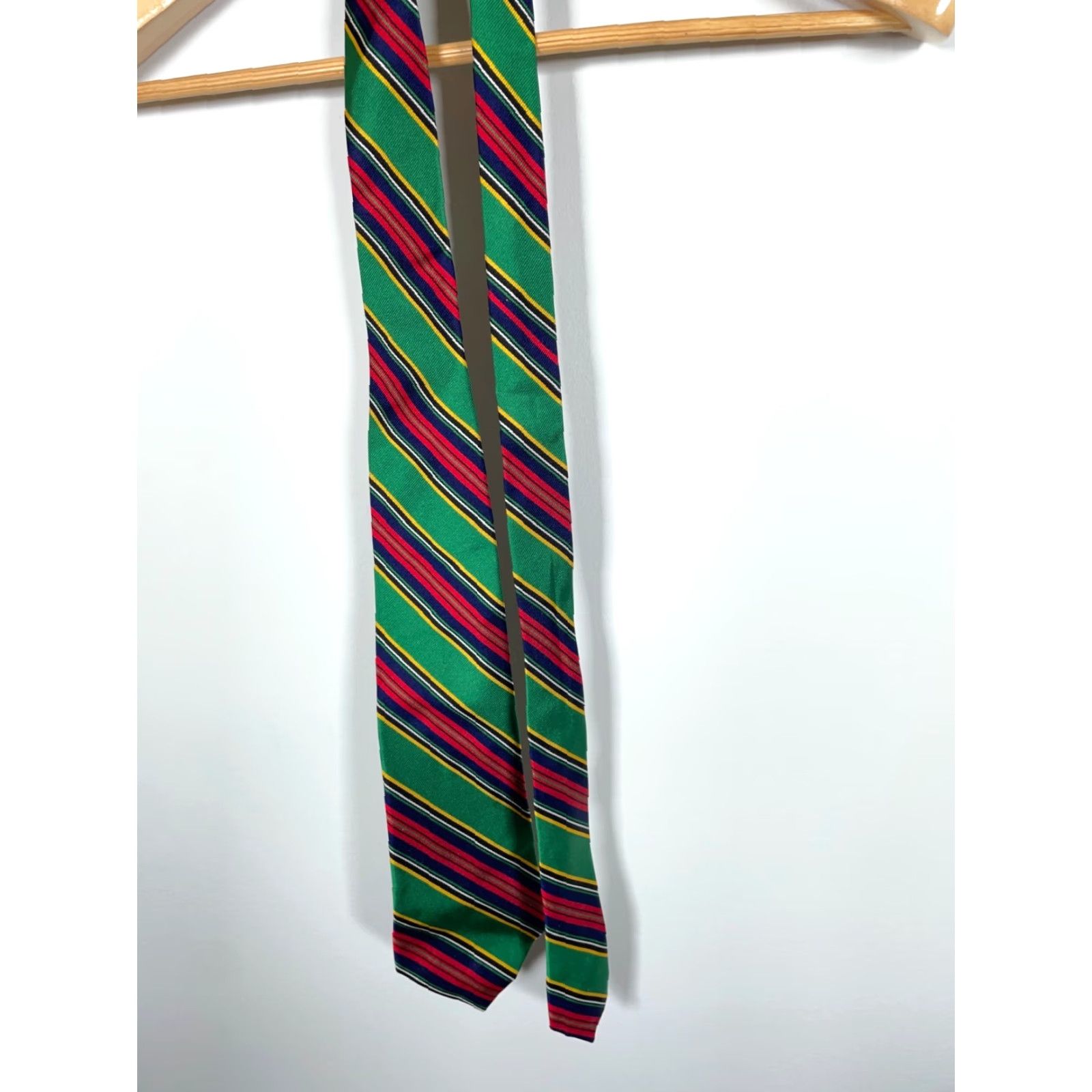 Polo Ralph Lauren VINTAGE Polo Ralph Lauren Silk Tie Green Red Striped 57" Preppy Necktie Mens Size US M / EU 48-50 / 2 - 4 Thumbnail