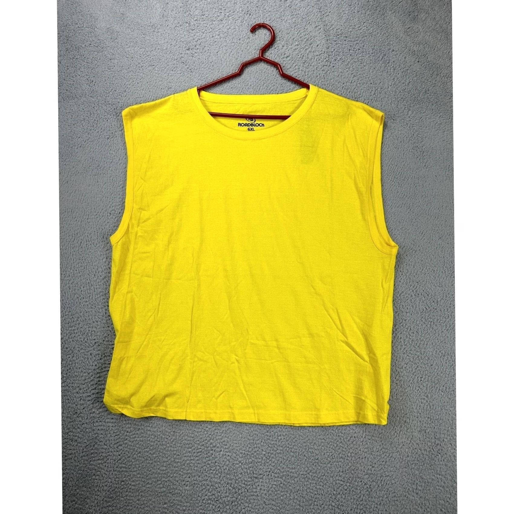 Vintage Roadblock Tank Top Shirt Adult 6XL Big Tall Marshalls Yellow Sleeveless Mens NEW Size US XXL / EU 58 / 5 - 3 Thumbnail
