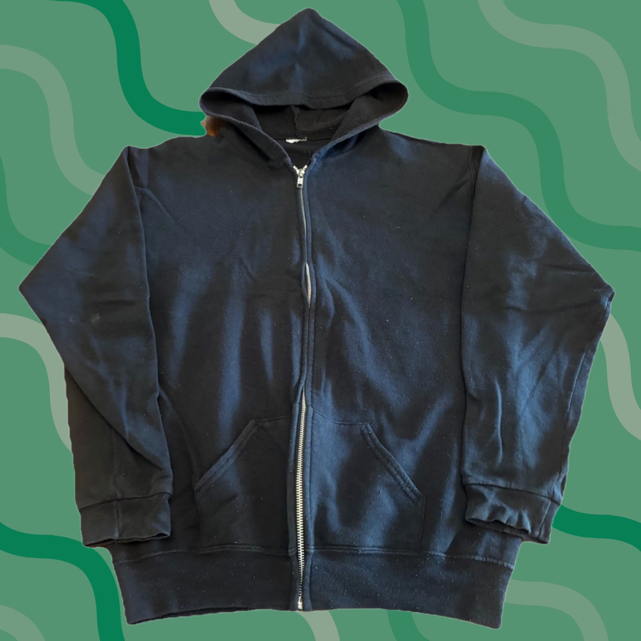 Vintage VINTAGE 90s Black Blank Full Zip Hoodie Sweatshirt Size S Mens Size US S / EU 44-46 / 1 - 1 Thumbnail