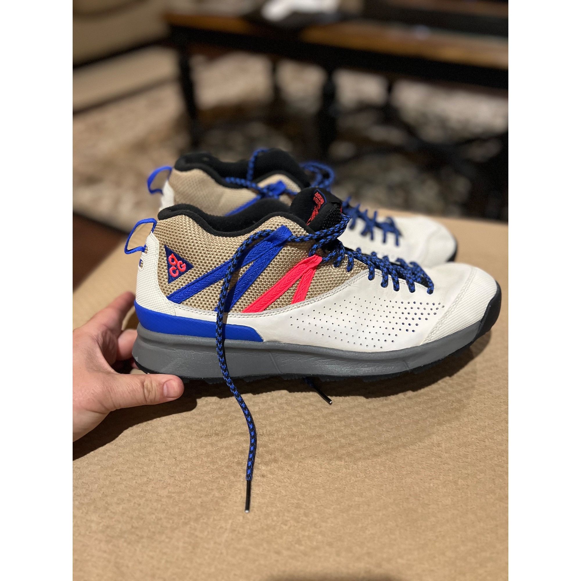 Nike Okwahn II Sail Racer Blue Force ACG Shoes - Size 12