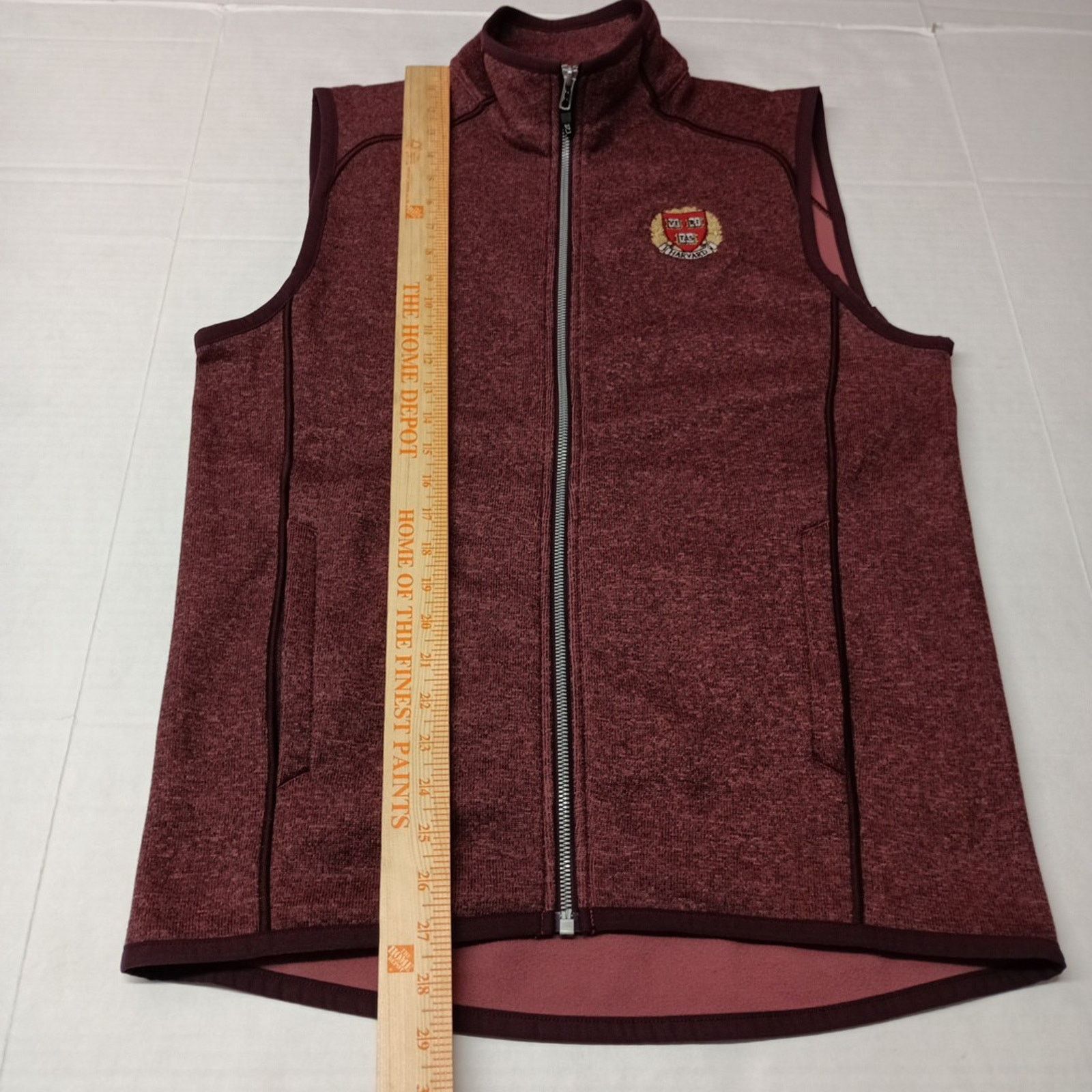 Cutter & Buck Cutter & Buck Harvard Crimson Vest Jacket Mens S Maroon Knit Size US S / EU 44-46 / 1 - 6 Thumbnail