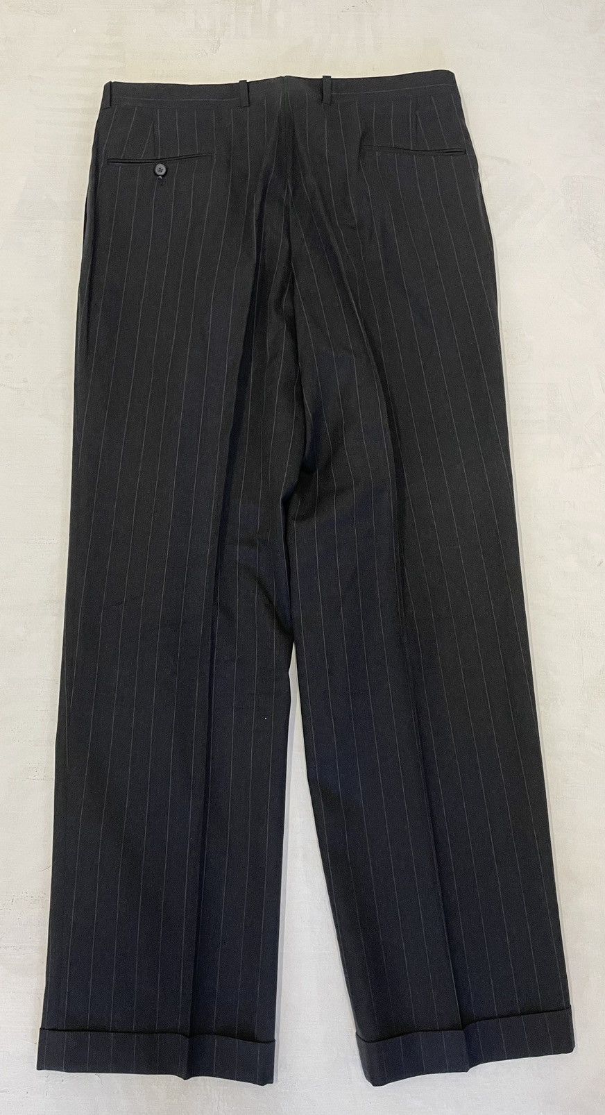 Aquascutum × Vintage Striped 3-Piece Wool Suit Size 44L - 15 Thumbnail
