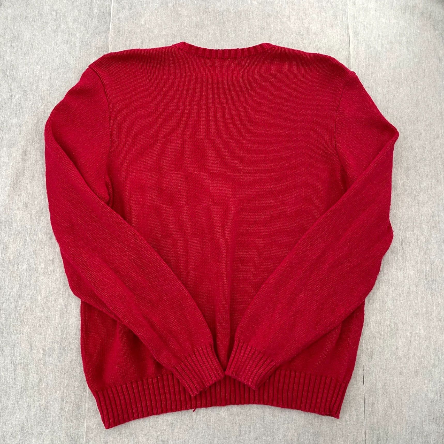 Polo Ralph Lauren VINTAGE Polo Ralph Lauren Sweater Adult XL Red Knit Pullover Long Sleeve Mens Size US XL / EU 56 / 4 - 2 Thumbnail