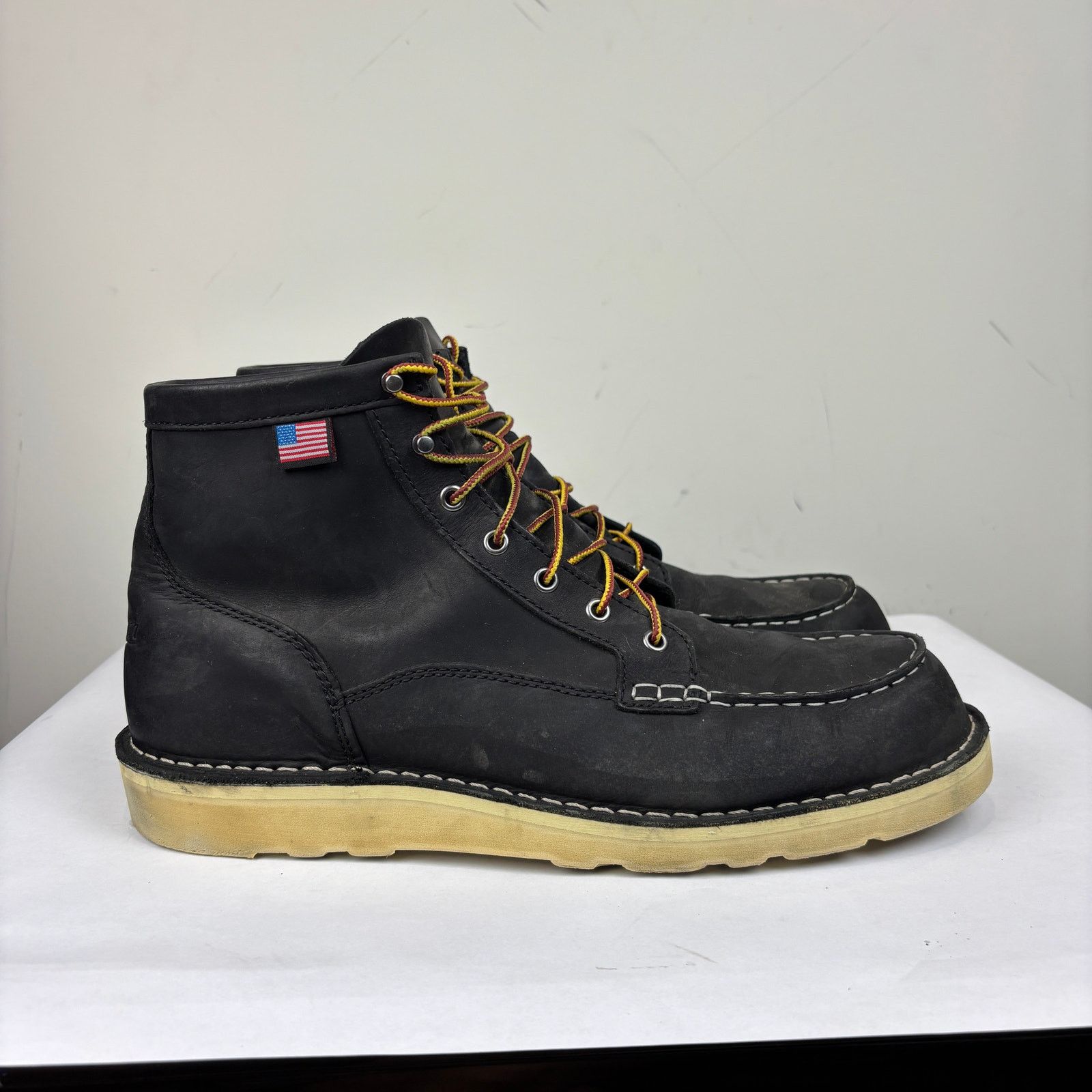 Danner Bull Run Moc Toe Black Boots Men's 14 D Work