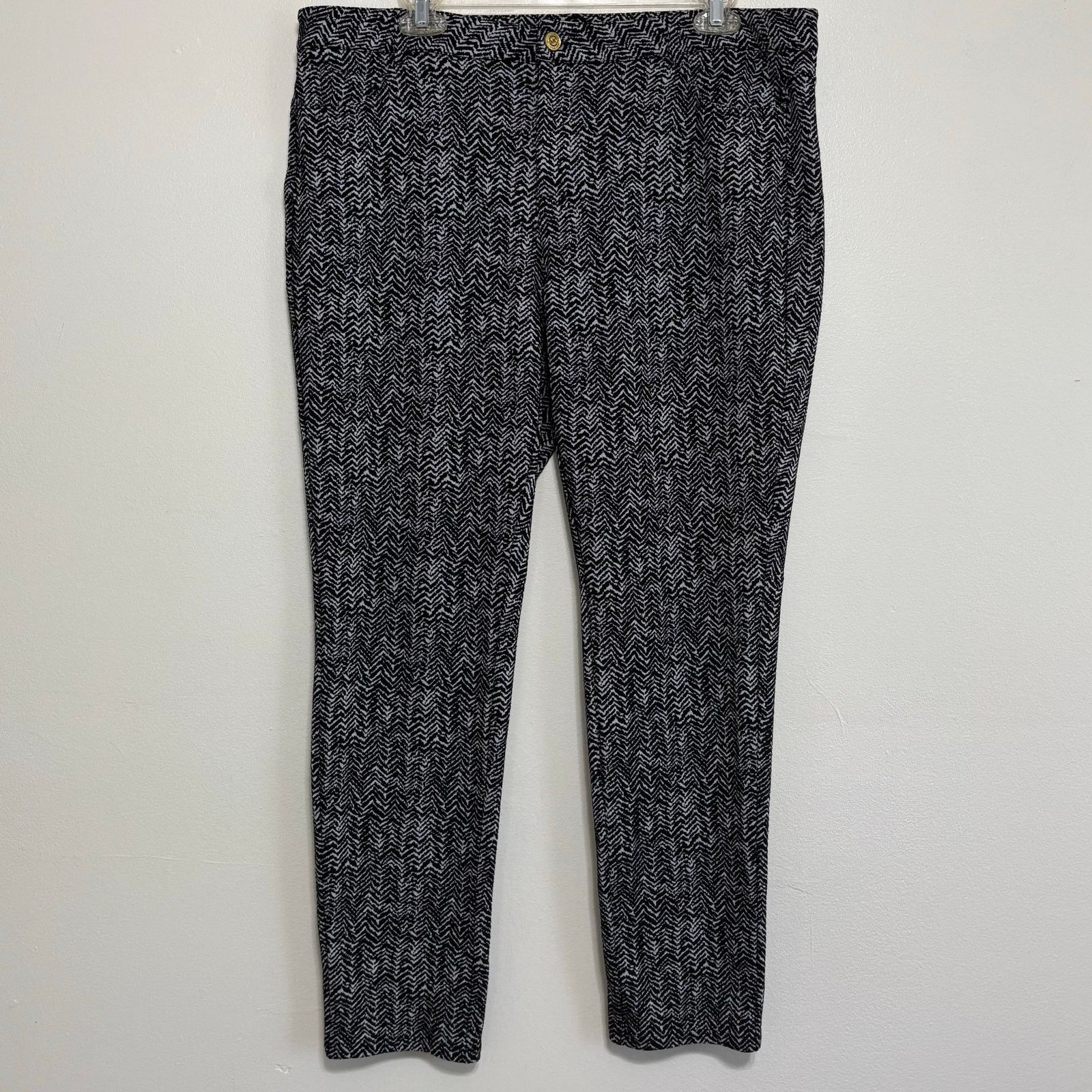 Other Michael Michael Kors Black and White Zig Zag Pants Size 14 Size 36" / US 14 / IT 50 - 1 Thumbnail