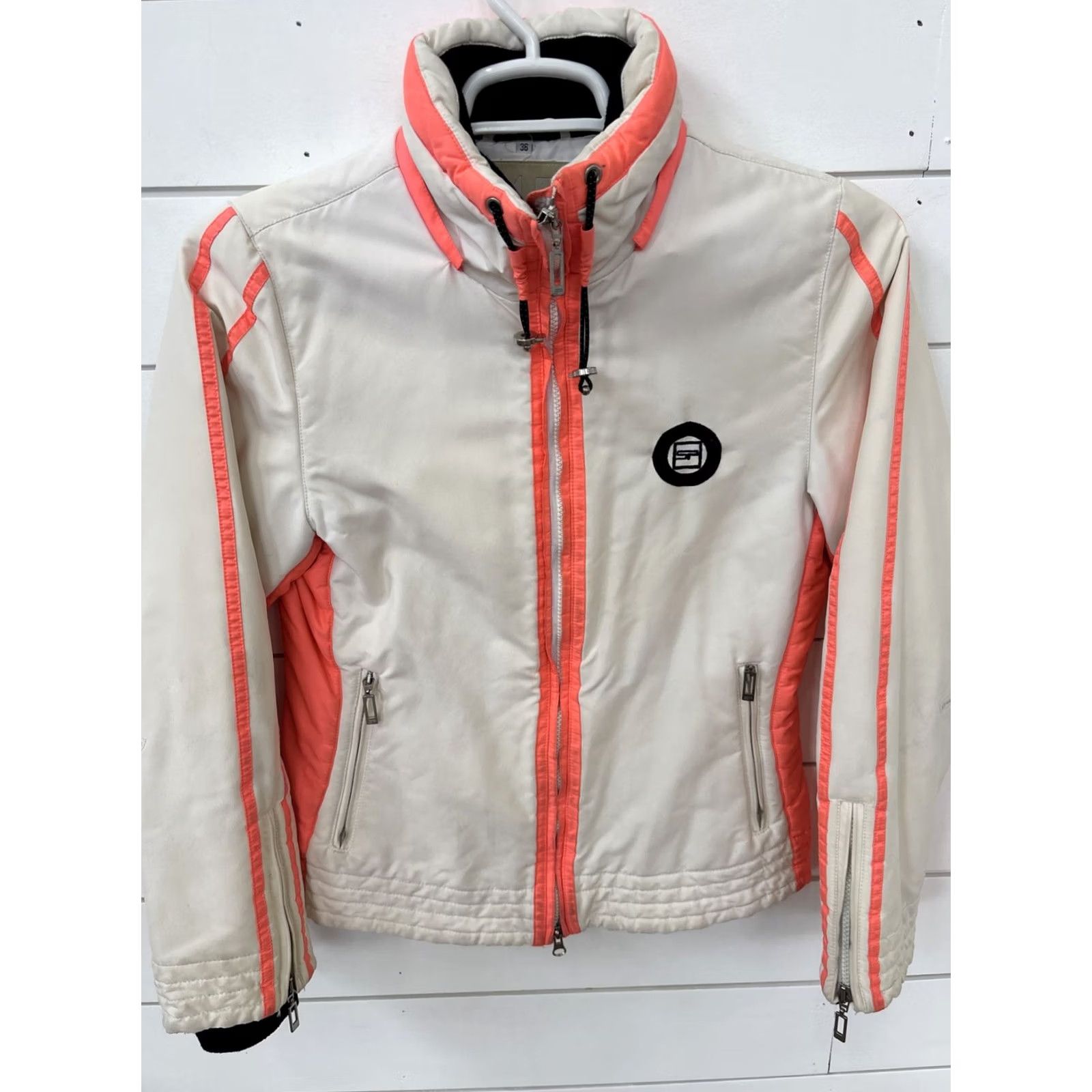 Vintage VINTAGE Sportalm Kitzbuhel Pink White Jacket Snowmobile Ski Snowboard Coat Womens Sz 36 Size XS / US 0-2 / IT 36-38 - 2 Thumbnail