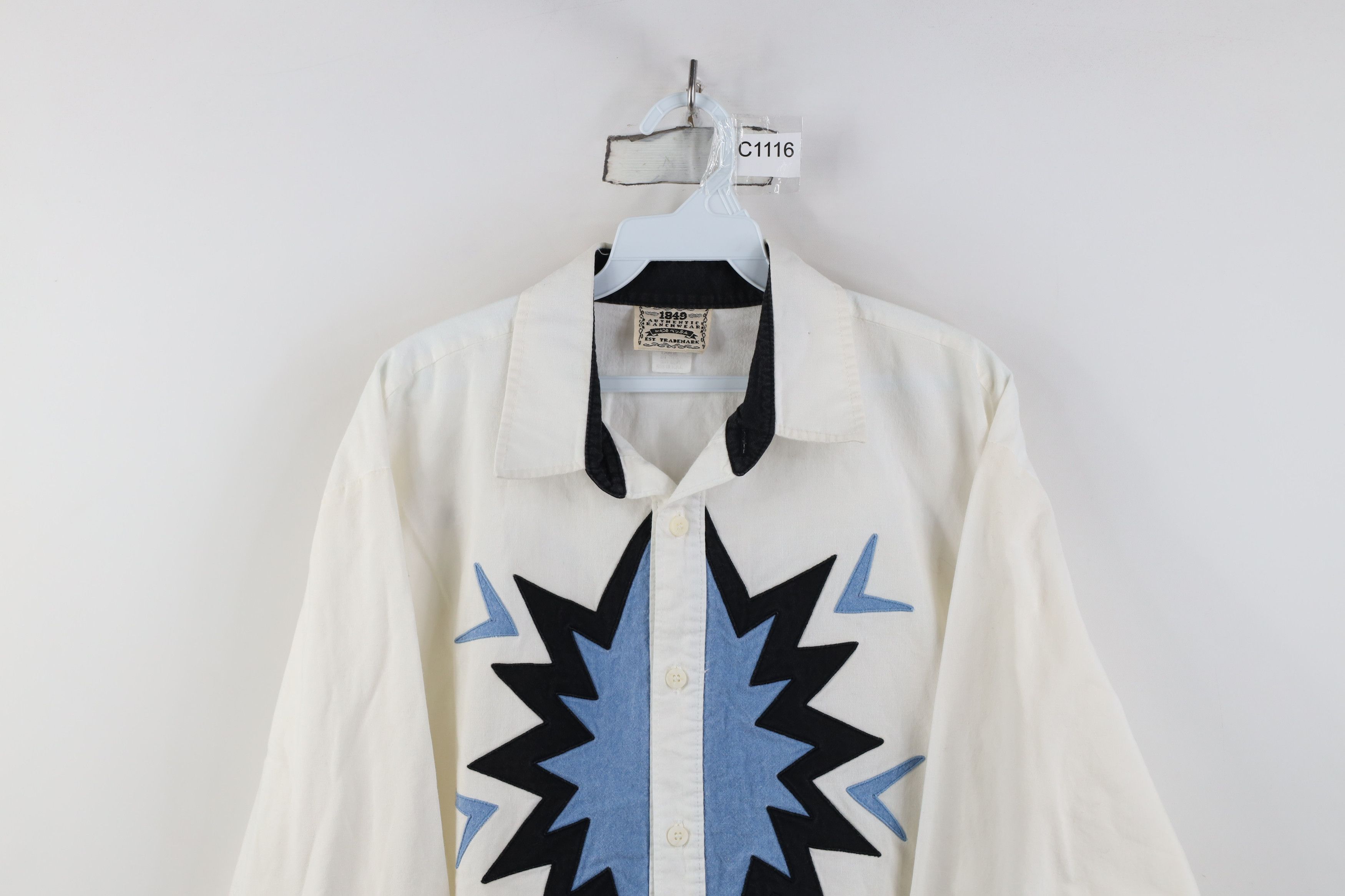 Vintage Vintage 90s Rockabilly Cowboy Rodeo Button Shirt White USA Size US L / EU 52-54 / 3 - 2 Thumbnail