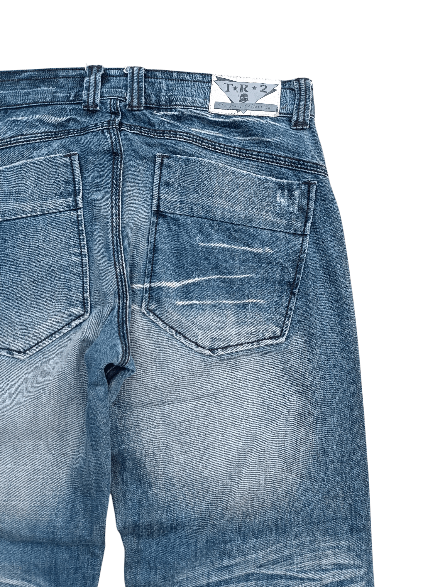 Japanese Brand BAGGY JAPANESE BRAND TR2 WHISKERS DISTRESSED DENIM Size US 34 / EU 50 - 4 Thumbnail