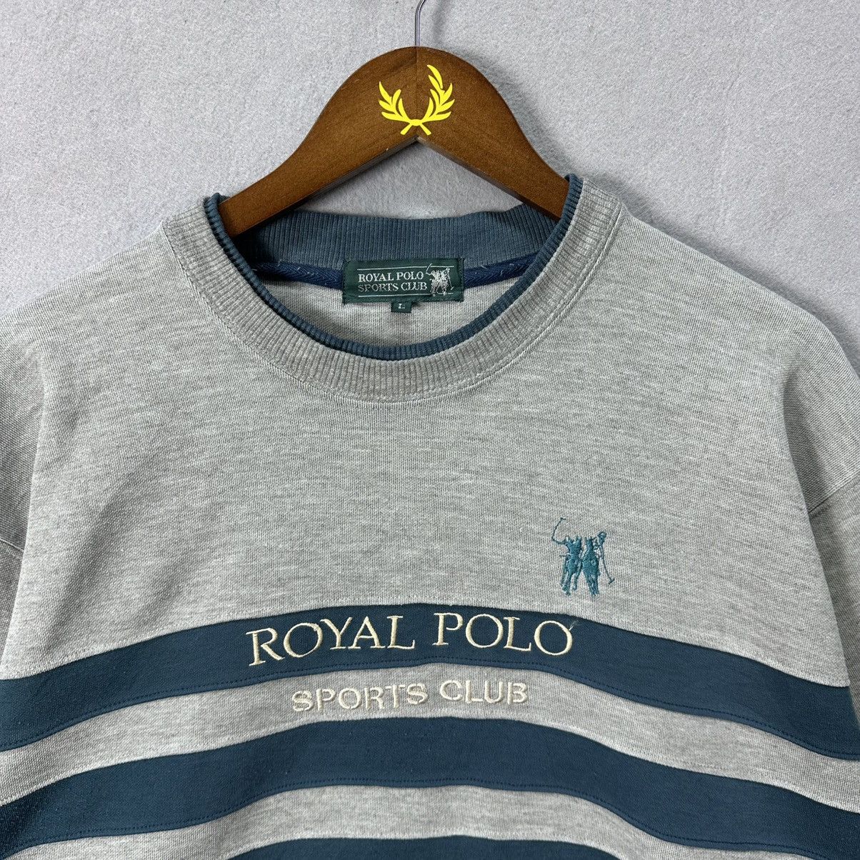 Vintage Vintage Royal Polo Sports Club Sweatshirt 90s Size US L / EU 52-54 / 3 - 2 Thumbnail