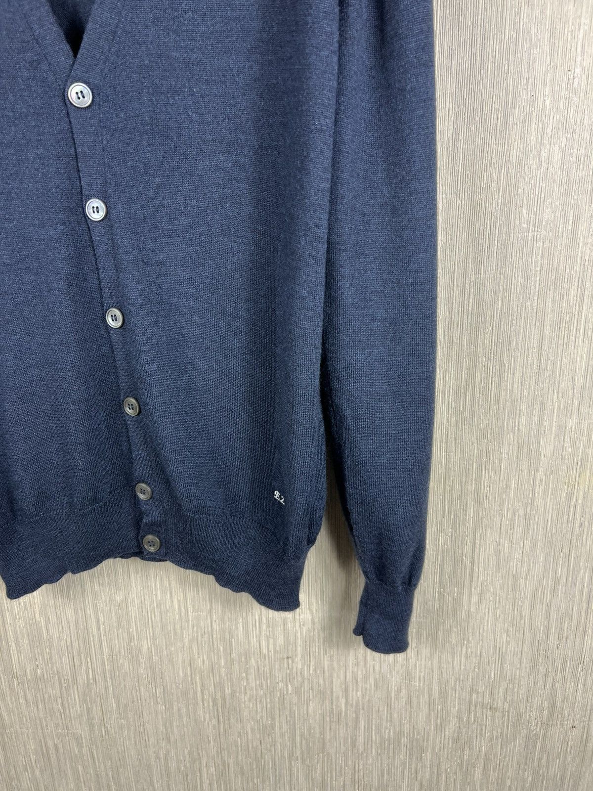 Gran Sasso Gran Sasso italy virgin wool merino navy cardigan sweater Size US S / EU 44-46 / 1 - 6 Thumbnail