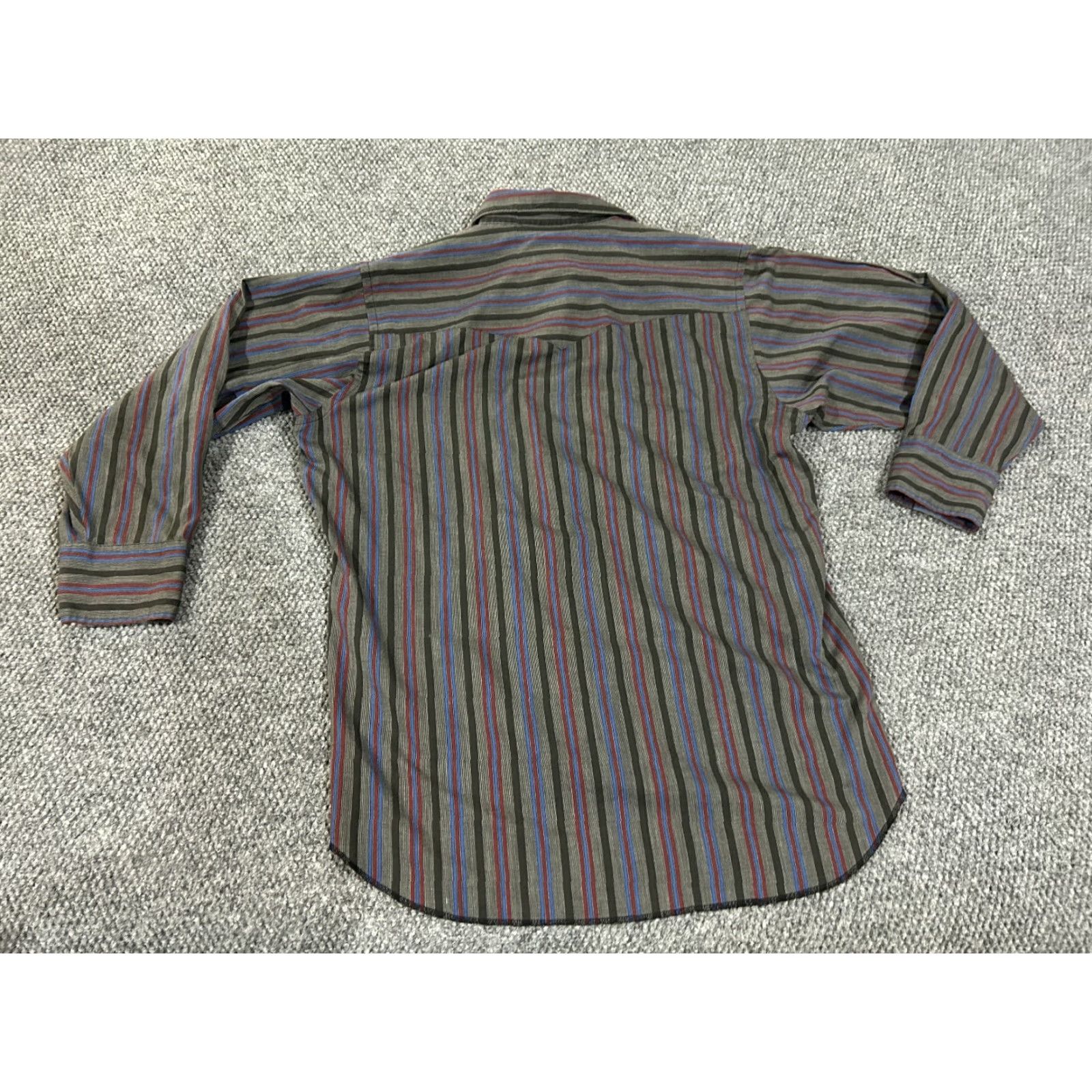 Vintage VINTAGE Rustlers Button-Up Shirt Mens 2XL Black Striped Western Snap X-Long Tails Size US XXL / EU 58 / 5 - 6 Thumbnail
