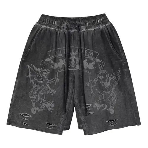 VIBE Vintage High Street Hip Hop Loose Fit Denim Shorts Size US 33 - 1 Thumbnail