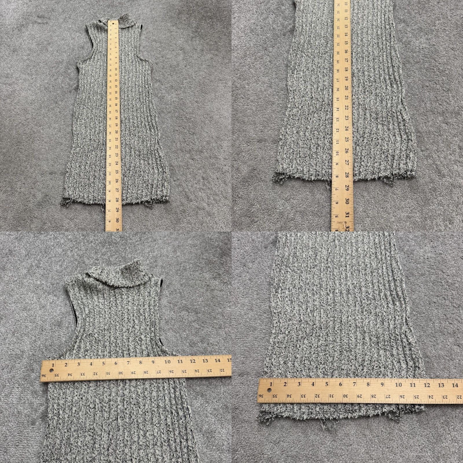 Bdg BDG Women Dress Small Petite Gray Knit Sleeveless Turtleneck Bodycon Mini Casual Size S / US 4 / IT 40 - 8 Thumbnail