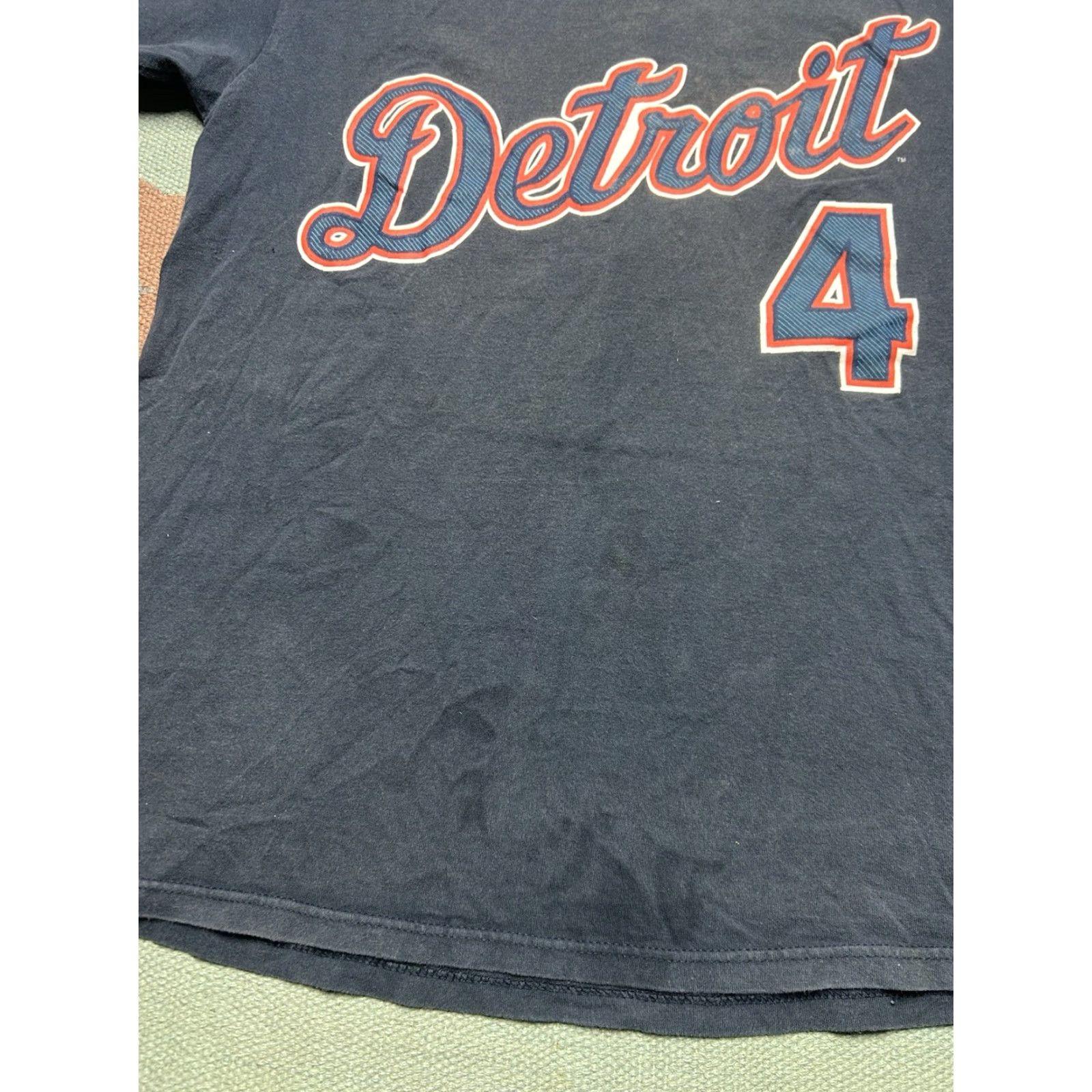 MLB VINTAGE Detroit Tigers T-Shirt Bobby Higginson #4 MLB Blue M & M Men Medium Sized Shirt Size US M / EU 48-50 / 2 - 2 Thumbnail