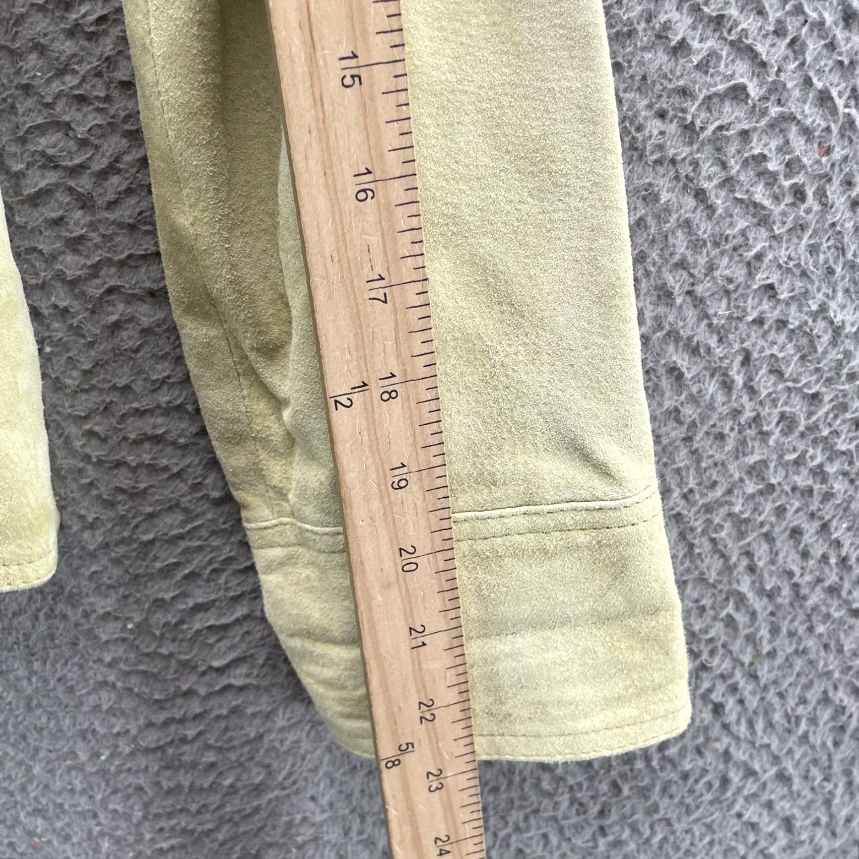 Live a Little Suede Leather Jacket Women's M Green 90s Moto Chic Vintage 70s Corpcore Jacket