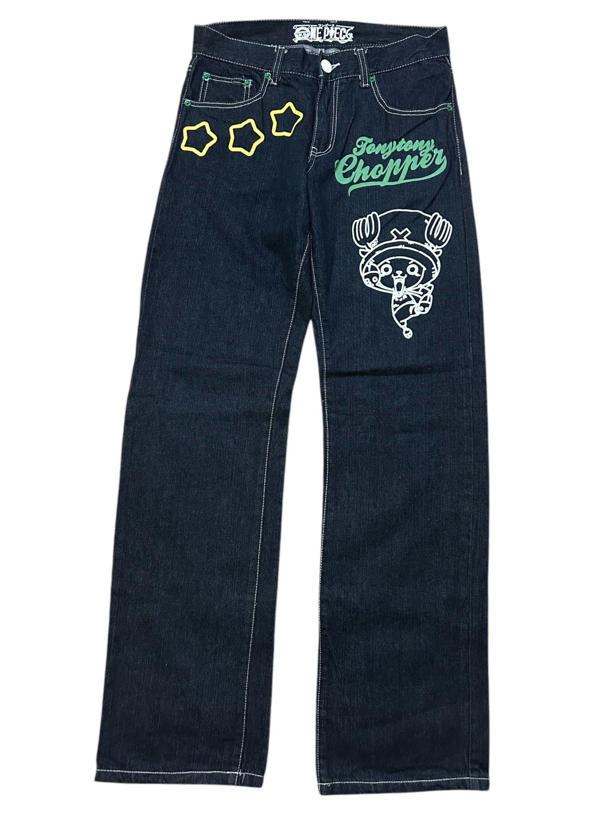 Japanese Brand × Kapital × Vintage Rare One Piece Tonytony Chopper Denim Jeans ☠️ Size US 32 / EU 48 - 1 Thumbnail